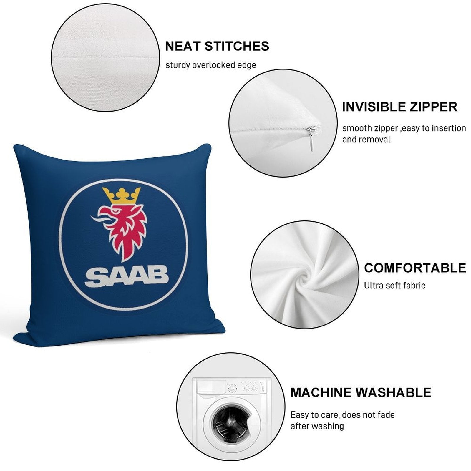 Saab Soft Bedroom Essential Throw Pillow