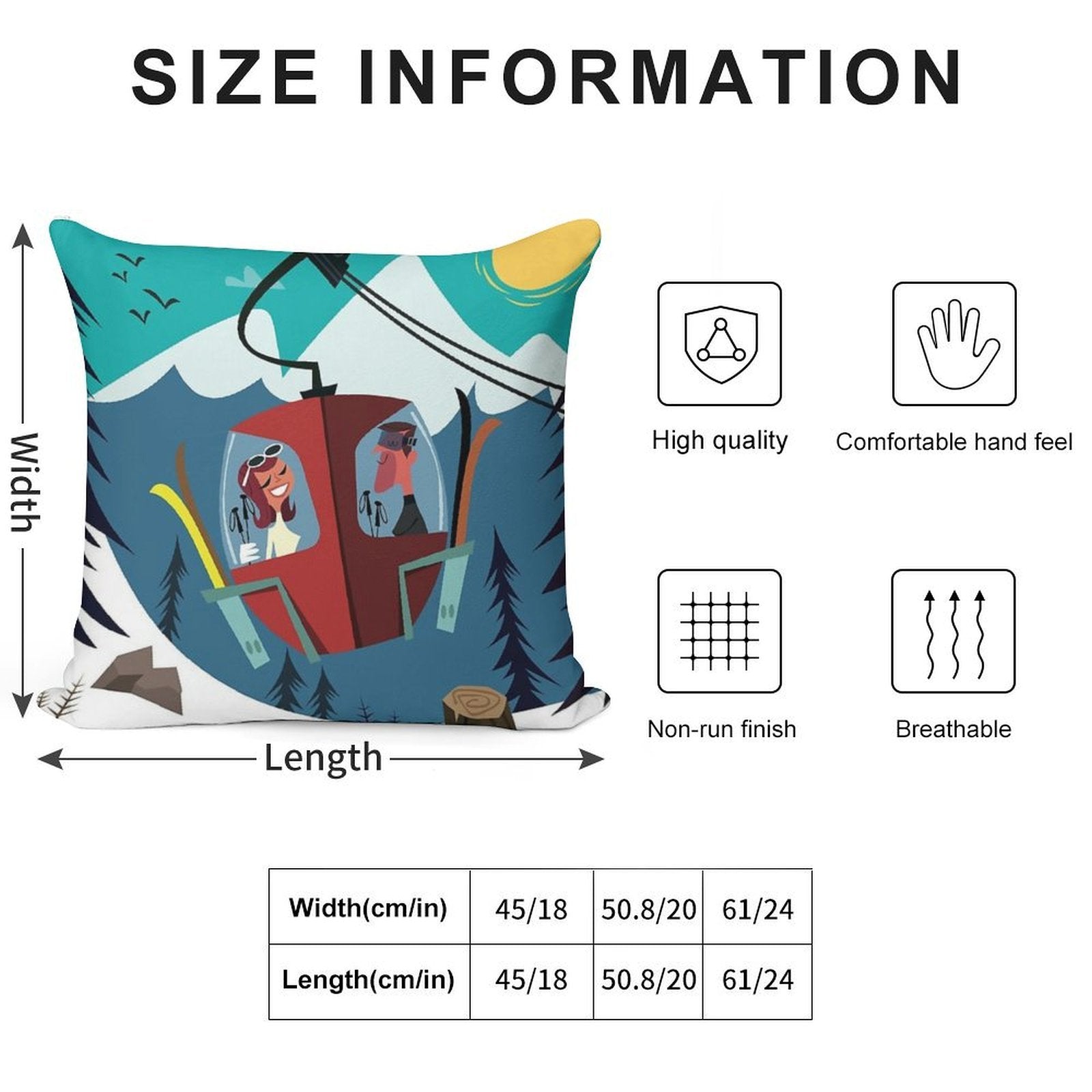 Les Arc Poster Soft Skin-Friendly Throw Pillow