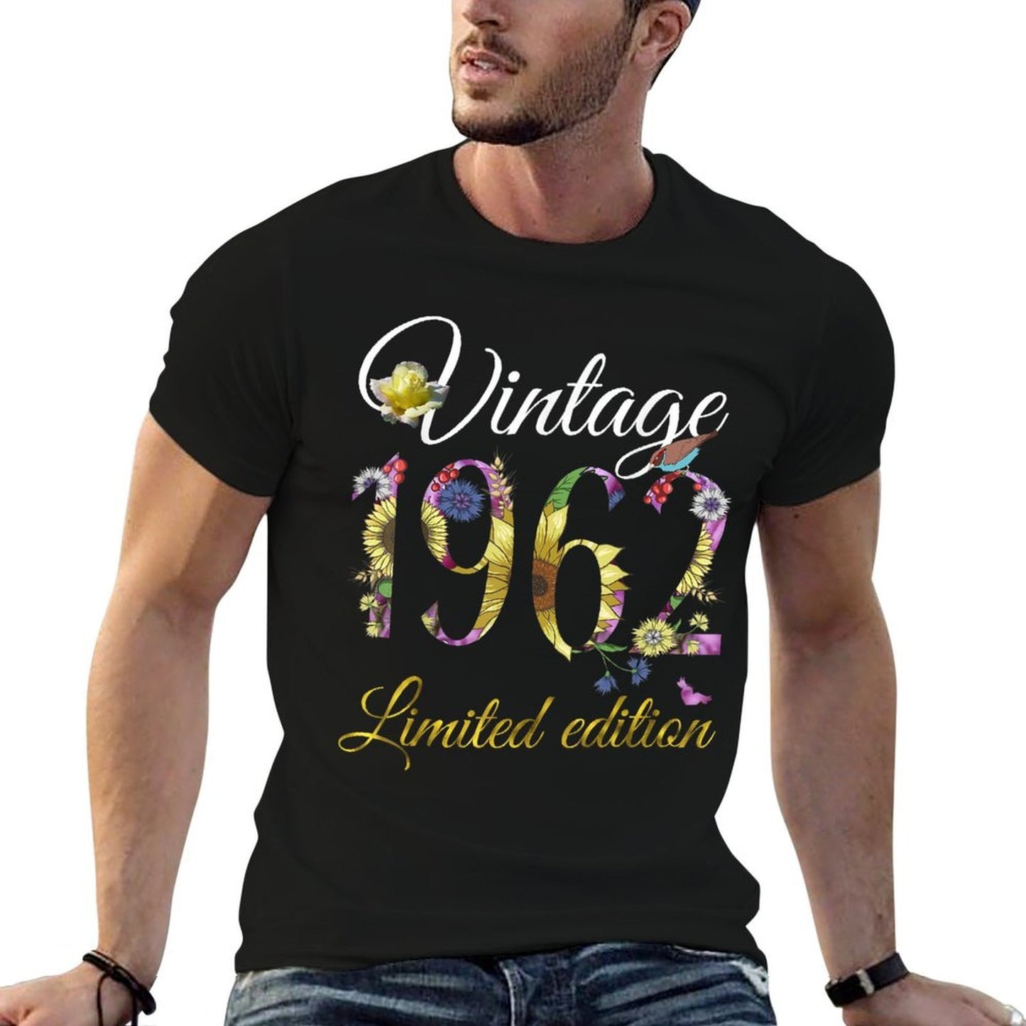 Vintage 1962 60 Year Old Sunflowers Floral 60th Birthday Soft T-Shirt