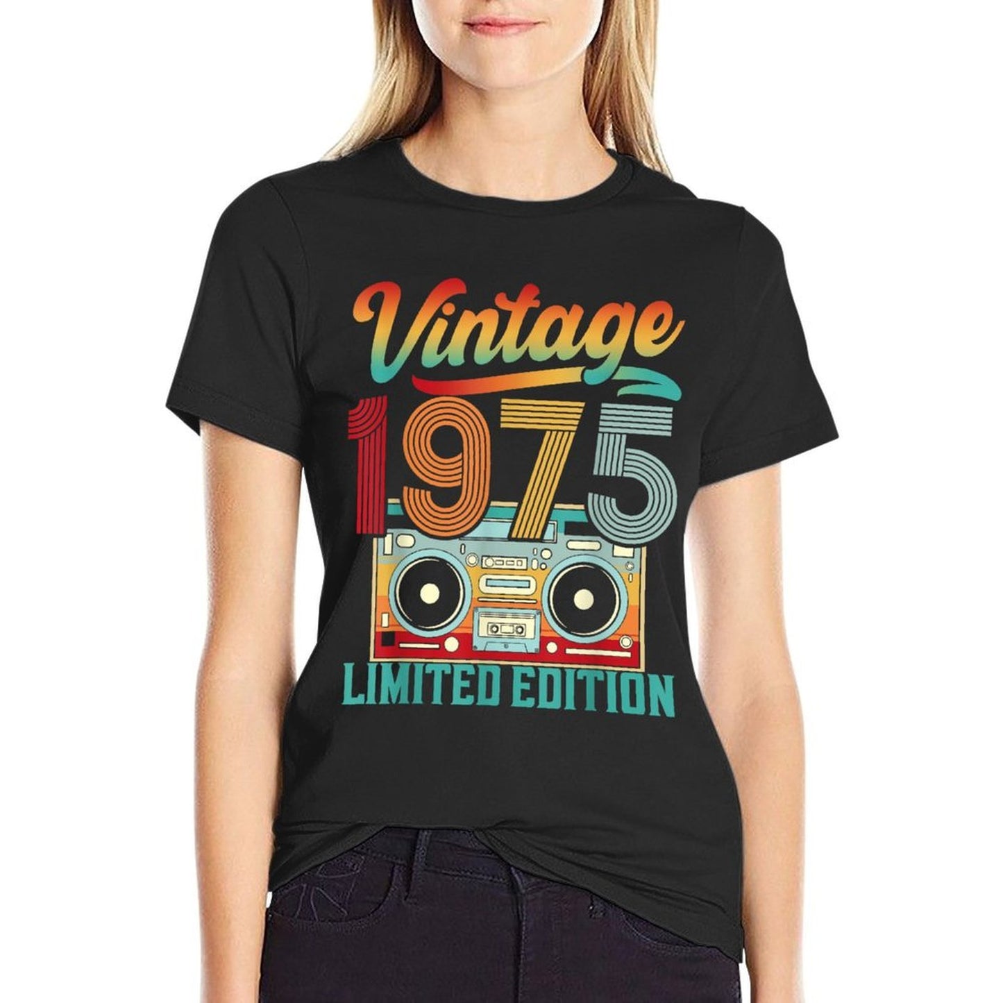 Vintage 50 Years Old Born 1975 Limited Edition 50th Birthday Tagless Design T-Shirt