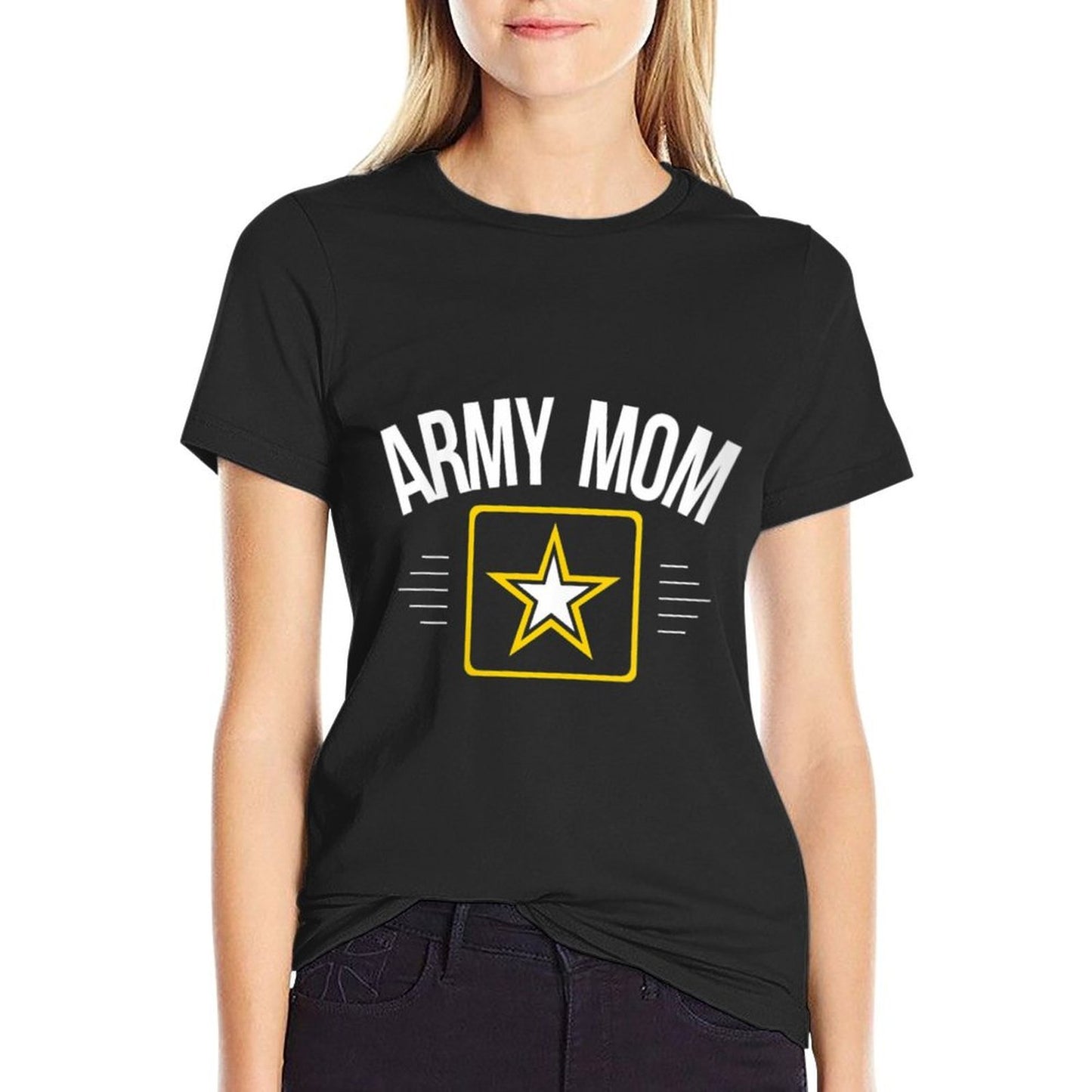 Womens Army Mom Trendy Pattern T-Shirt