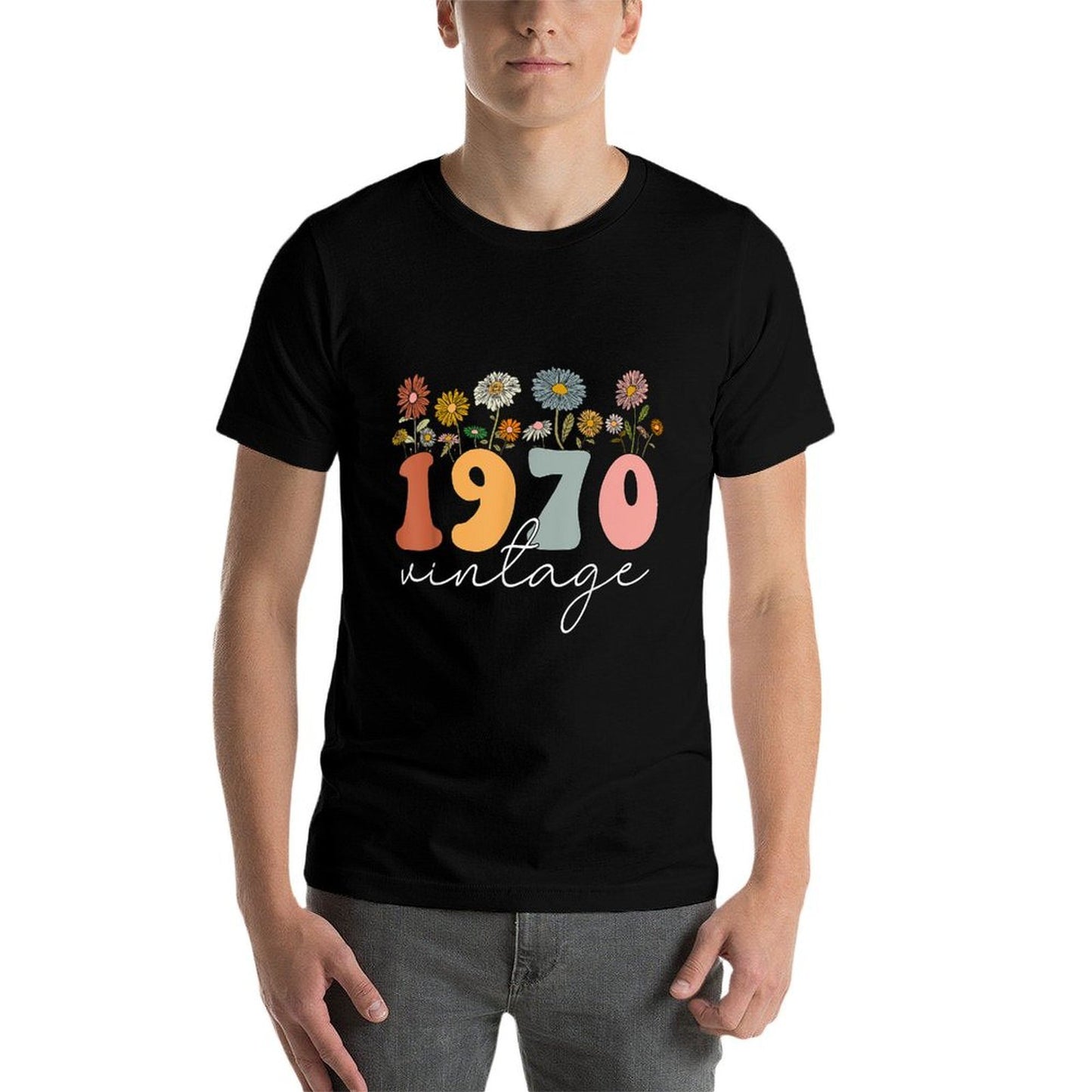 Vintage 1970 Wildflower Floral 55th Birthday Women Girls Vintage-inspired T-Shirt