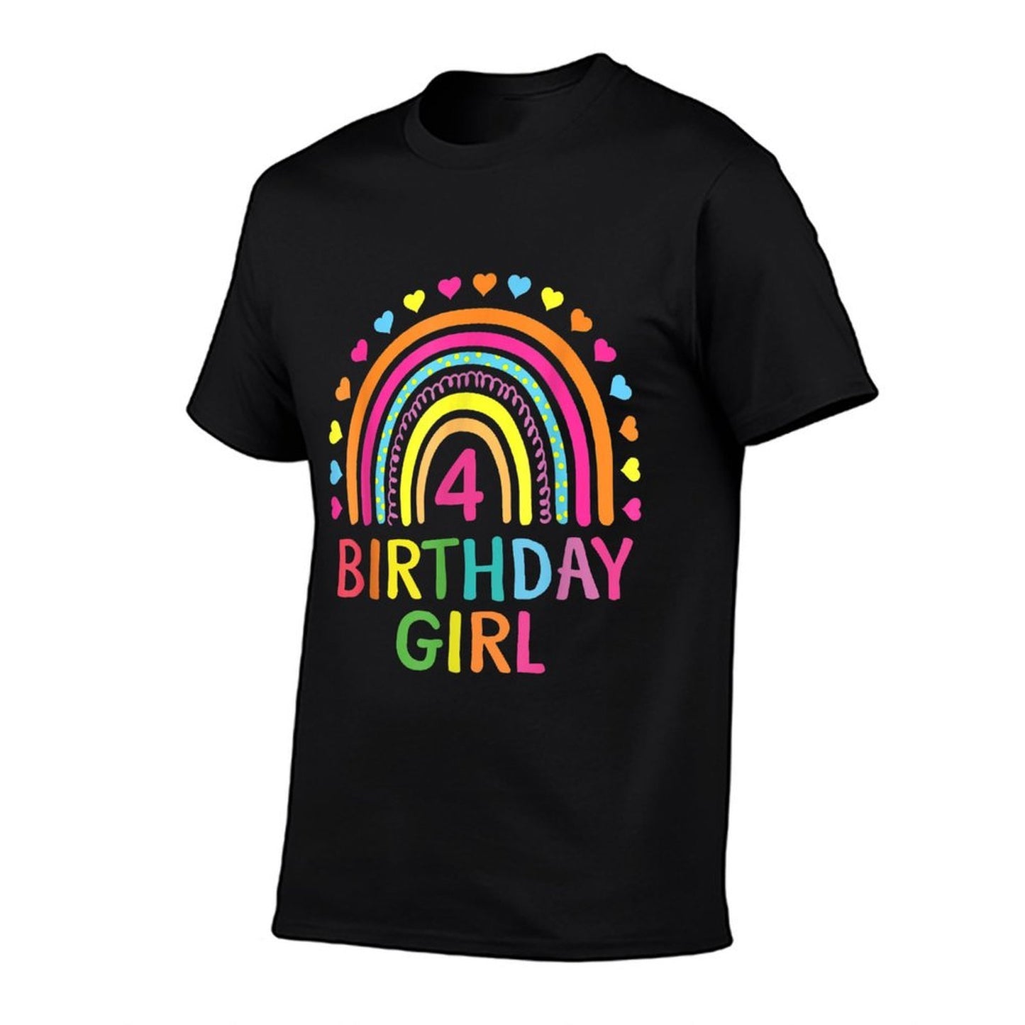 4 Years Old Rainbow Girls 4th Birthday For Girls Kids Comfortable T-Shirt