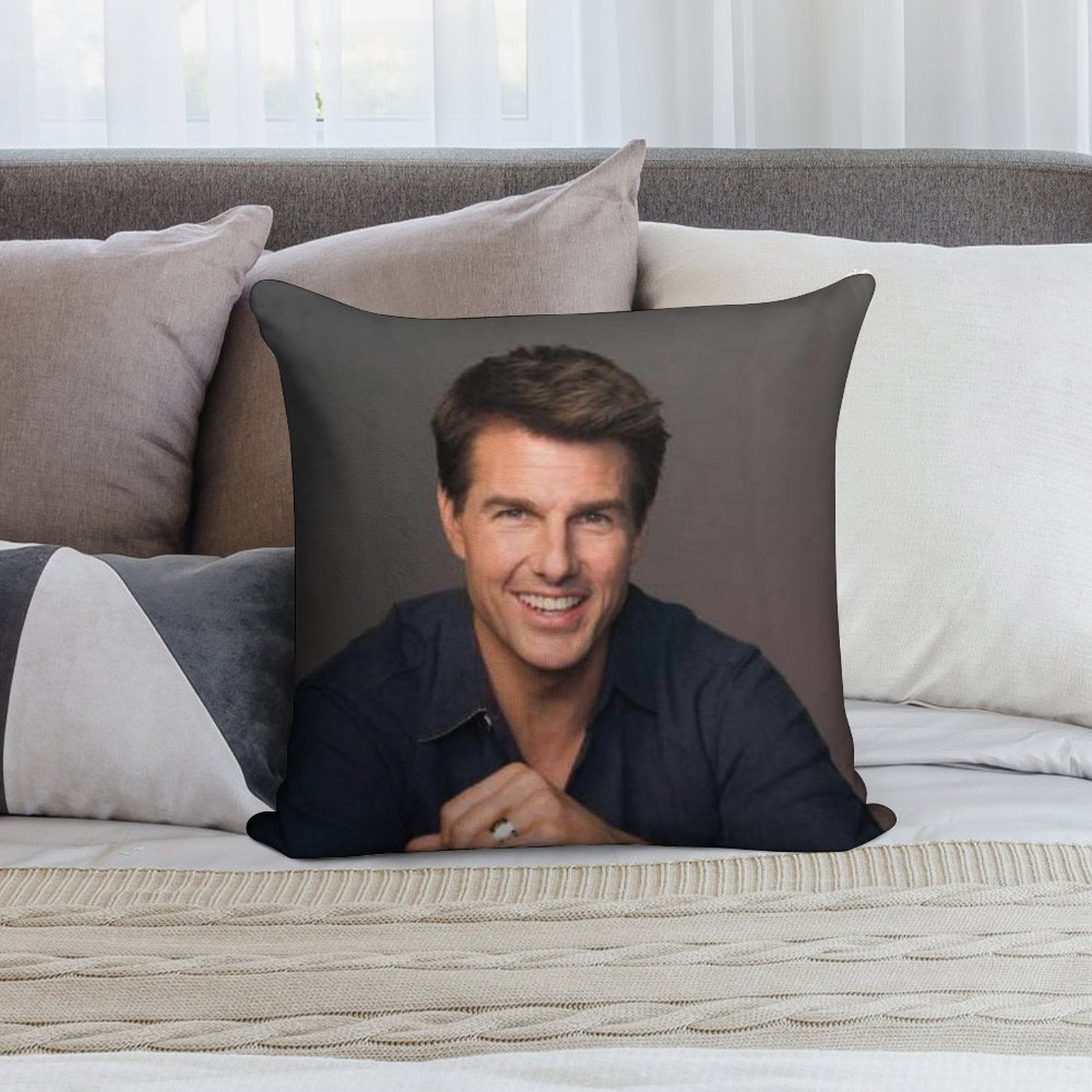 Handsome Actor Soft Skin-Friendly Throw Pillow