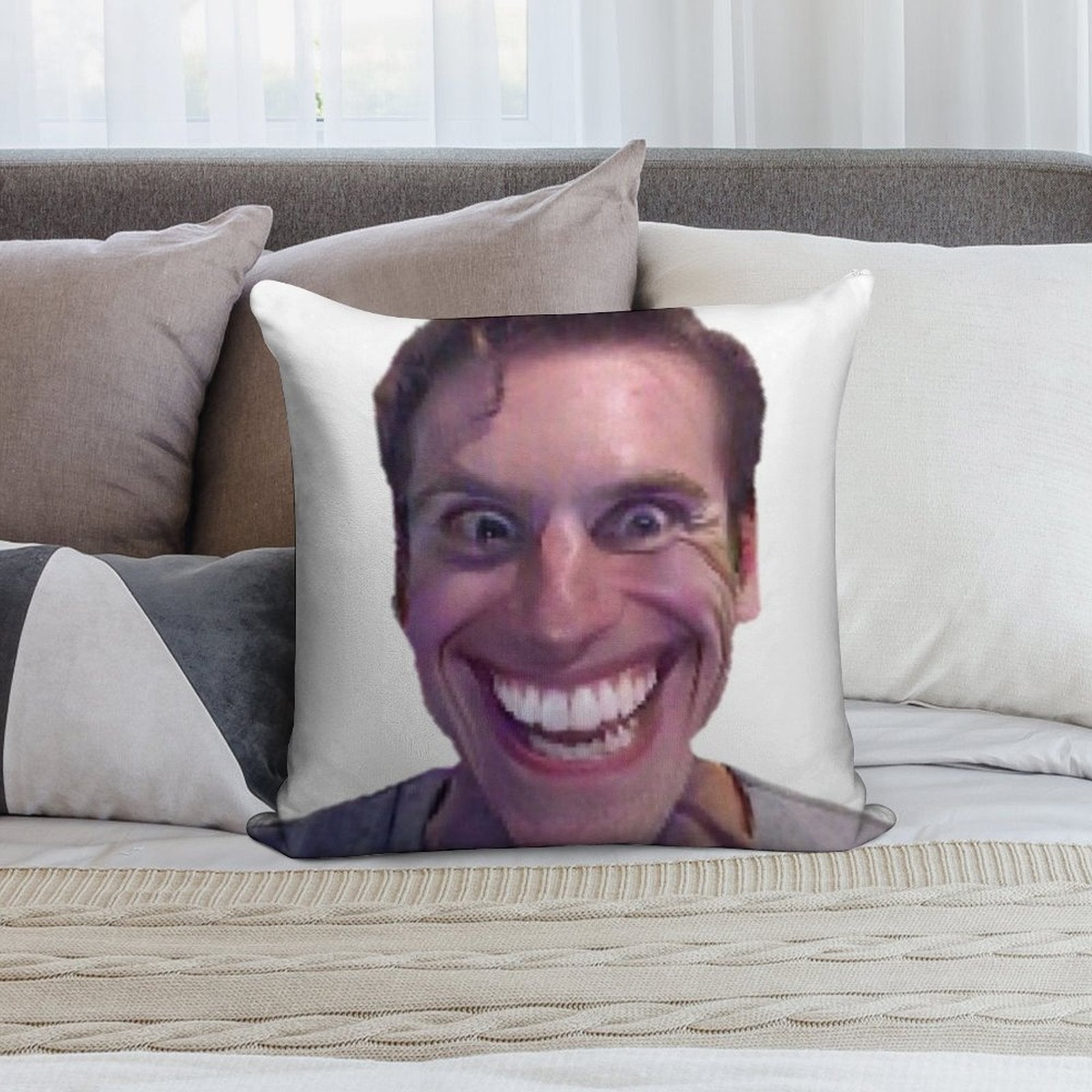 WHEN THE IMPOSTER IS SUS Soft Bedroom Essential Throw Pillow