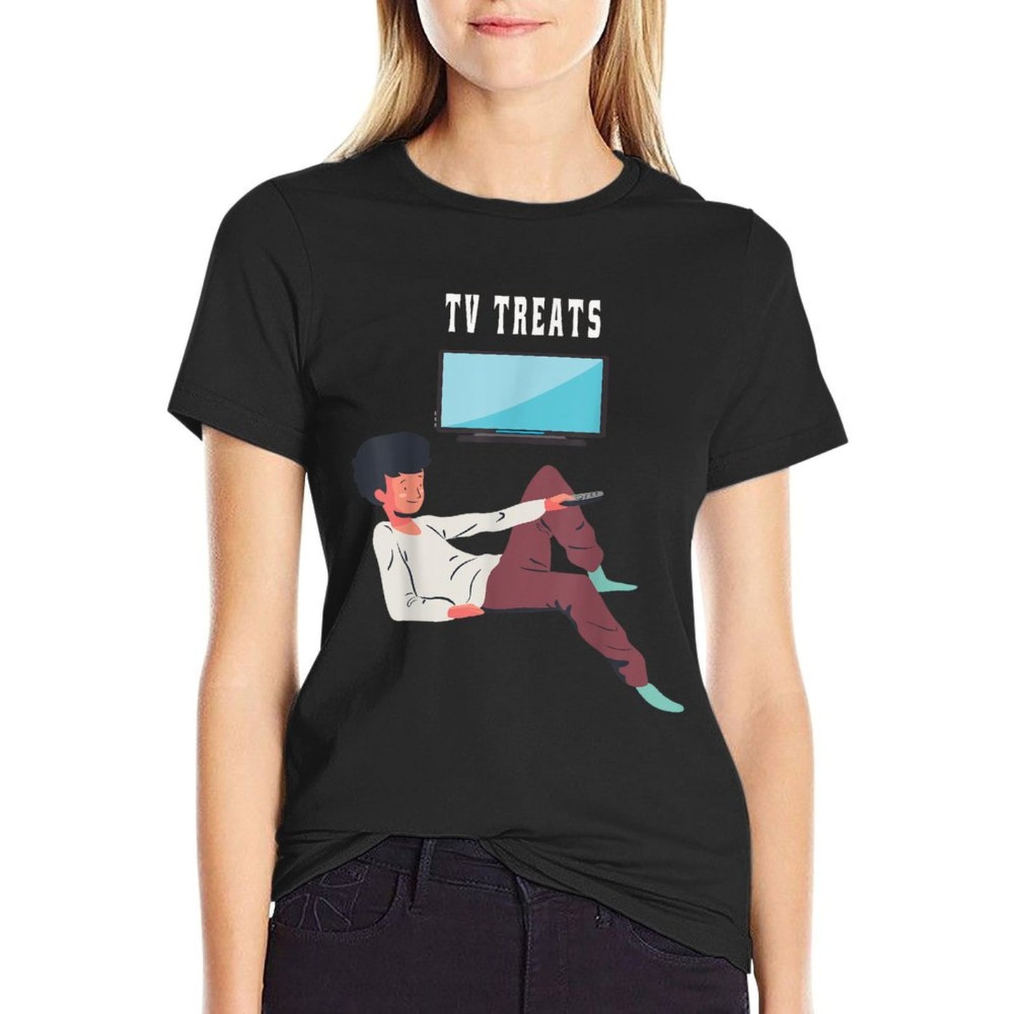 TV Television Movie Film Series Lover Retro Relax Lazy Show Wrinkle-resistant T-Shirt