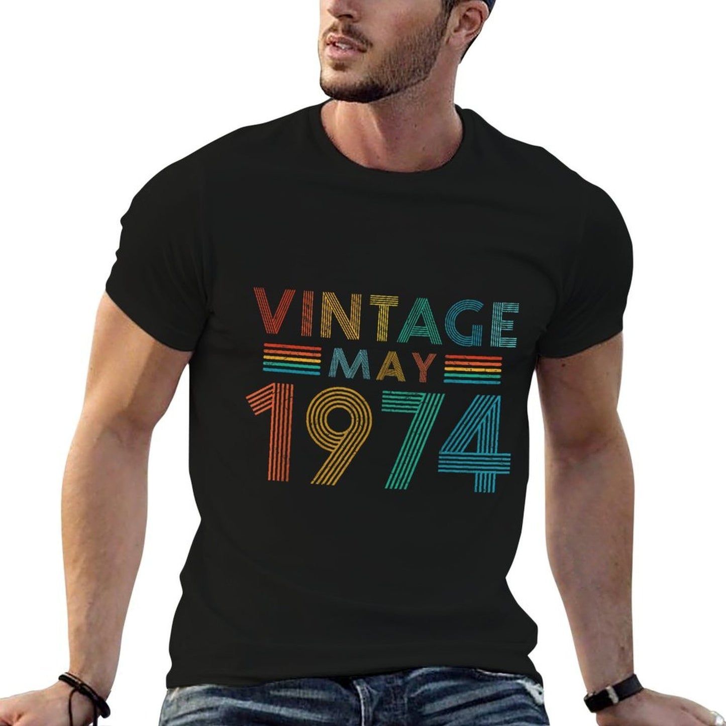 1974 Vintage May 50th Birthday Affordable Price T-Shirt