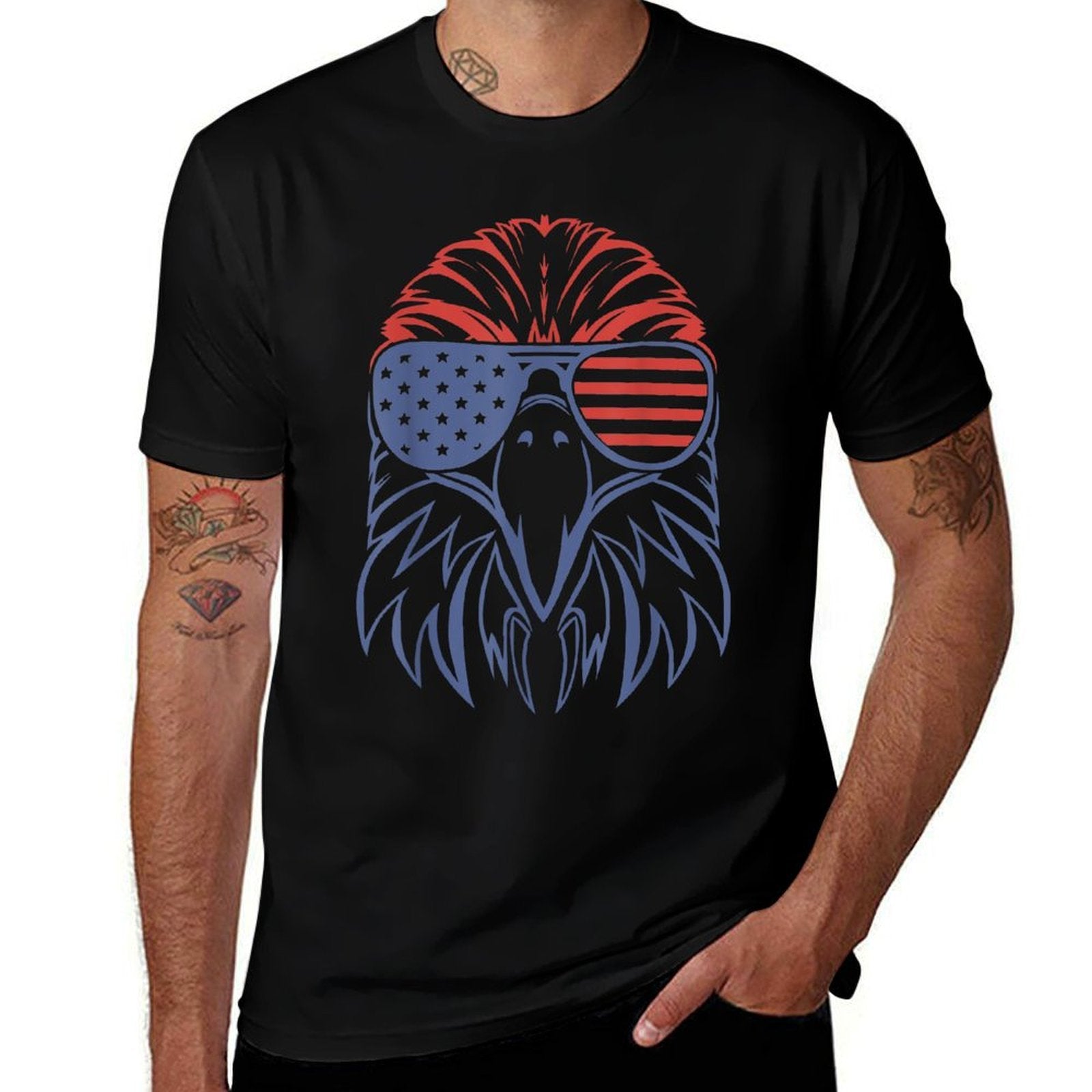 American Bald Eagle USA 4th of July Eagle USA  Stretchy T-Shirt