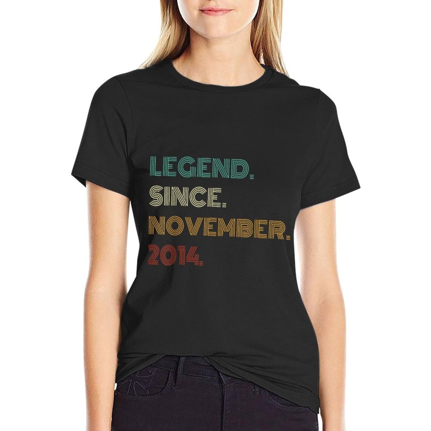 11 Years Old Legend Since November 2014 11th Birthday Slim-fit Cut T-Shirt