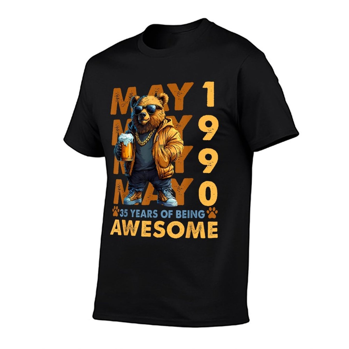 35th Birthday Bear Legends May 1990 35 Years Old For Mens Stretchy T-Shirt