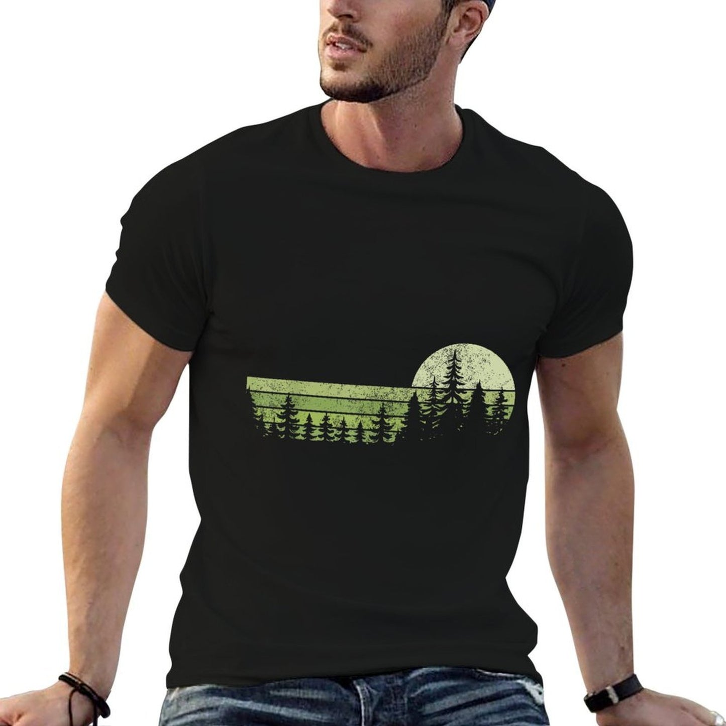 Trees Wildlife Nature Vintage Forest Versatile T-Shirt