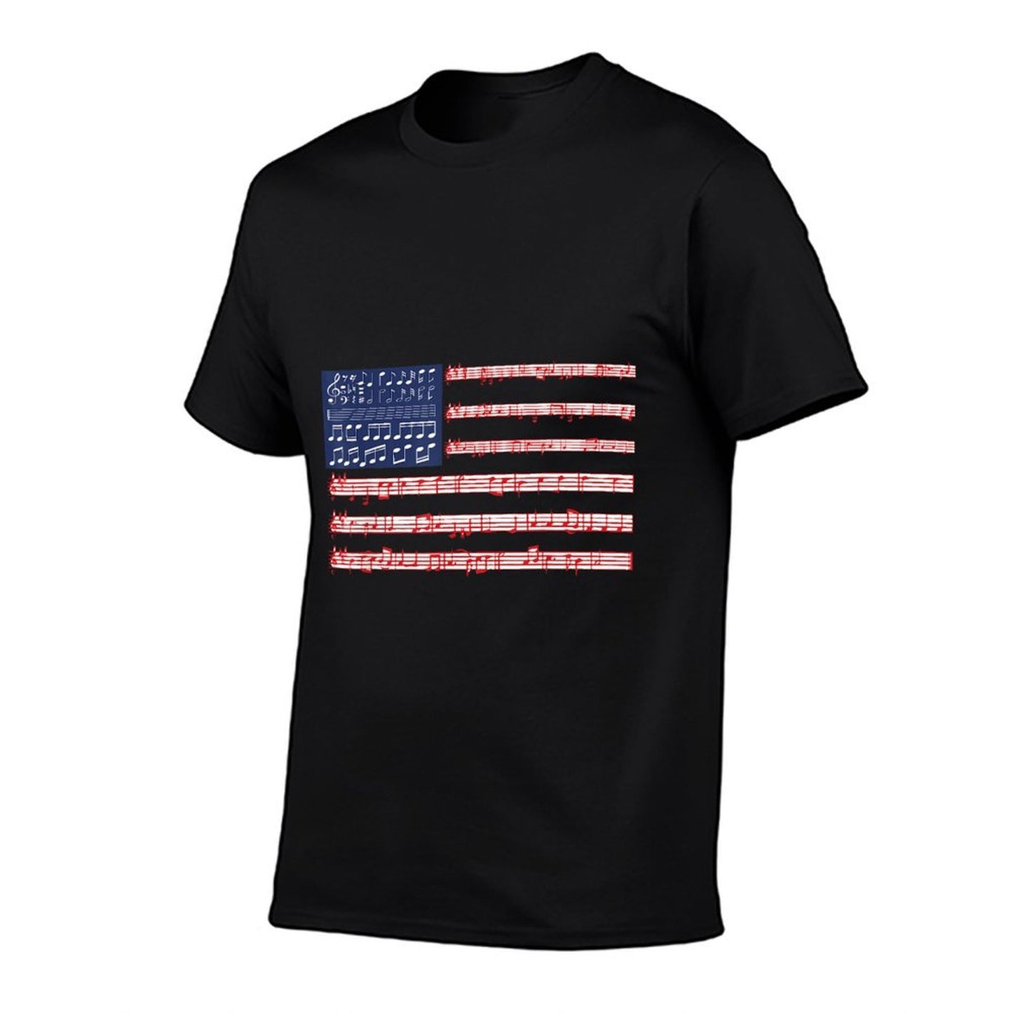 4th Of July National Anthem Music Note USA Men  Wrinkle-resistant T-Shirt