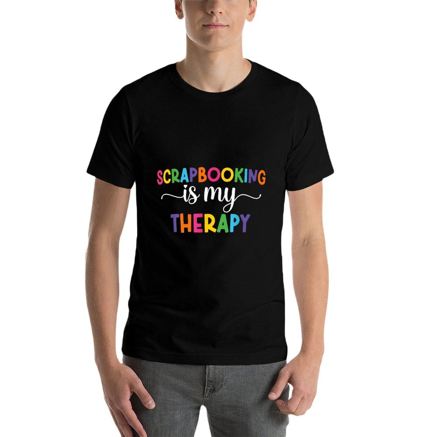 Scrapbooking Is My Therapy Funny Scrapbooker Scrapbook Stretchy T-Shirt