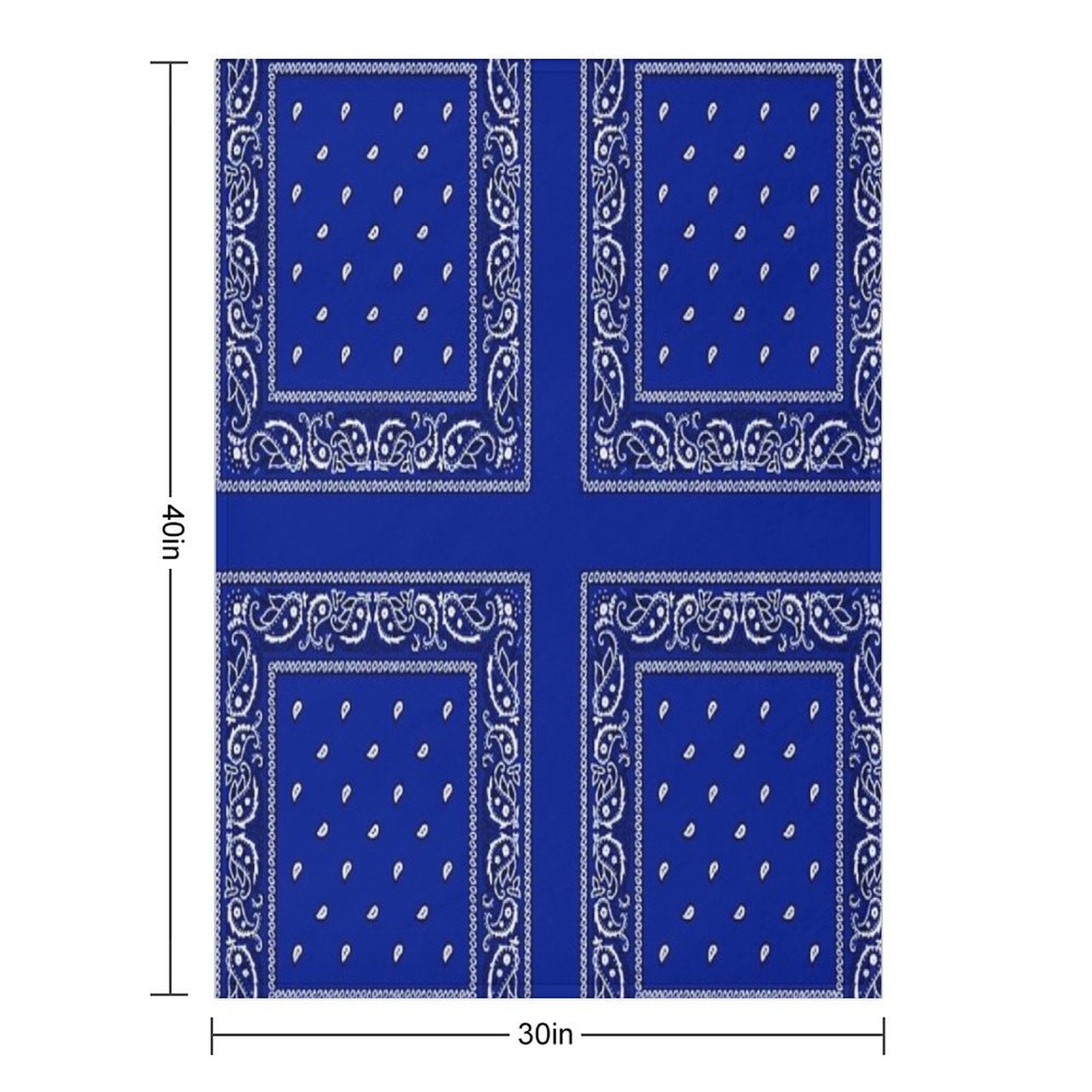 Blue Bandana Multi-functional Throw Blanket