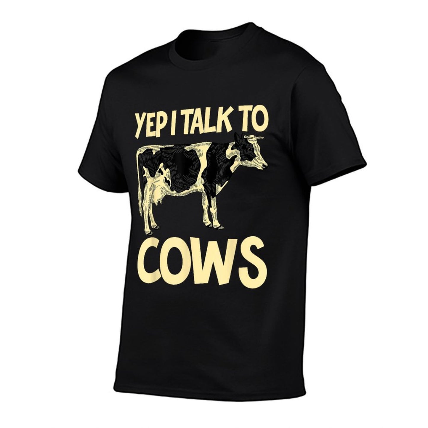 Yep I Talk To Cows Funny Vintage Dairy Farmer Cow Lovers Gag Slim-fit Cut T-Shirt