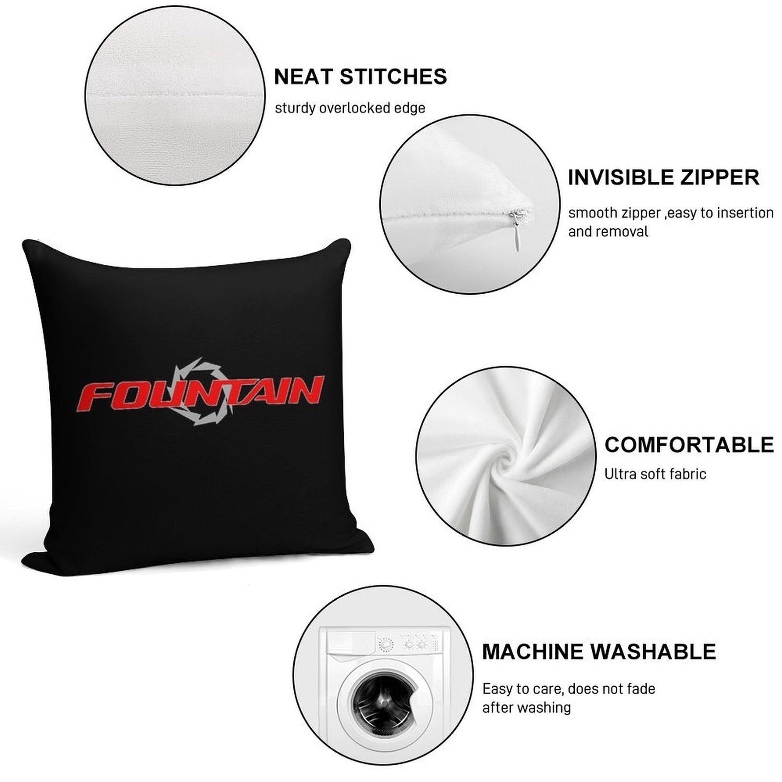 Fountain Powerboats Boat Soft Fade-Resistant Throw Pillow