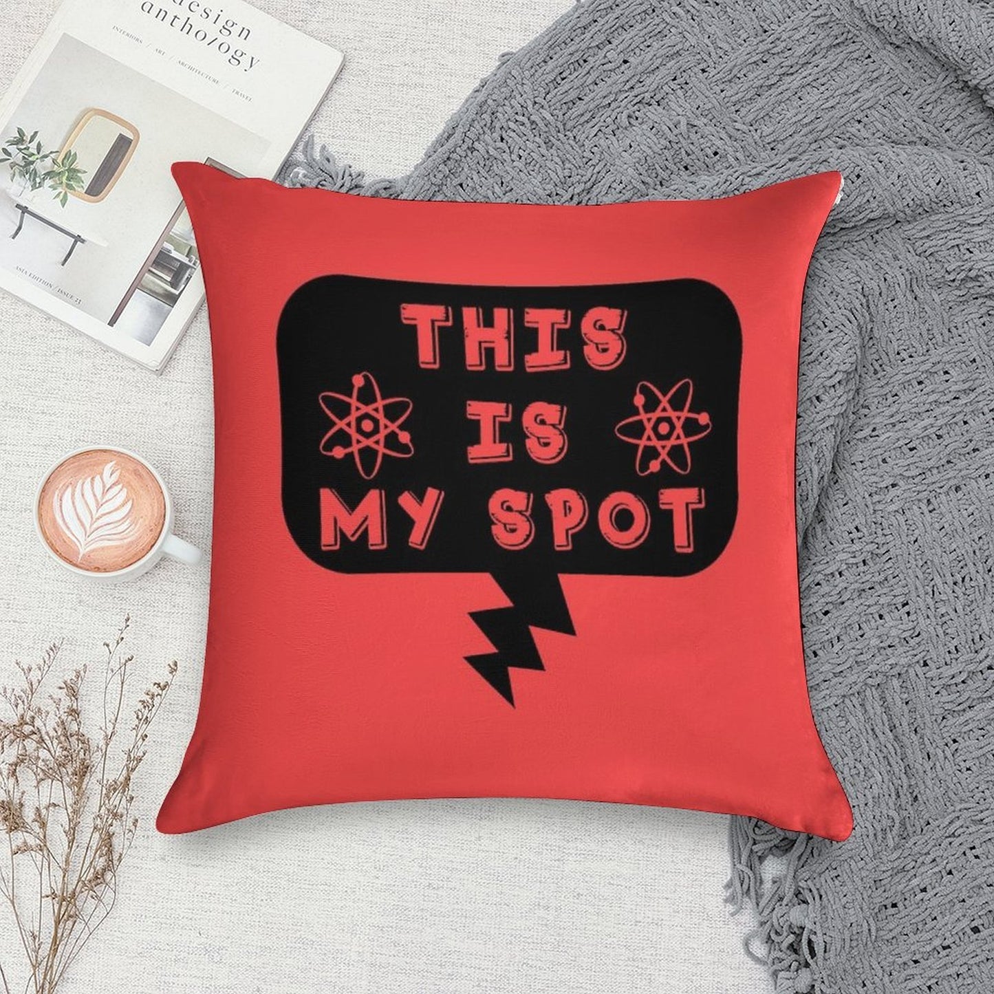 This Is My Spot - Throw Pillow Soft Skin-Friendly Throw Pillow