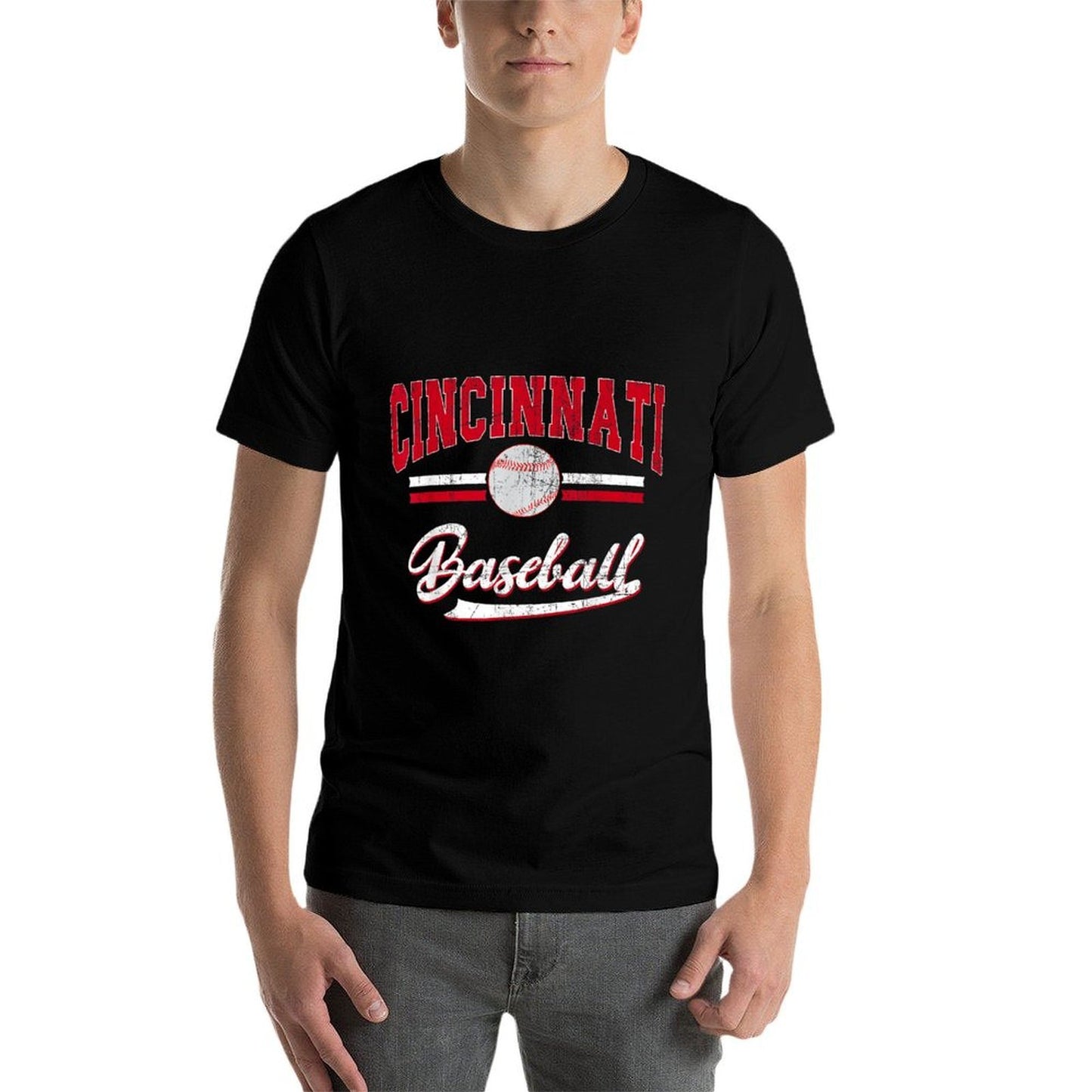 Retro Game Day Vintage Cincinnati Baseball  Affordable Price T-Shirt