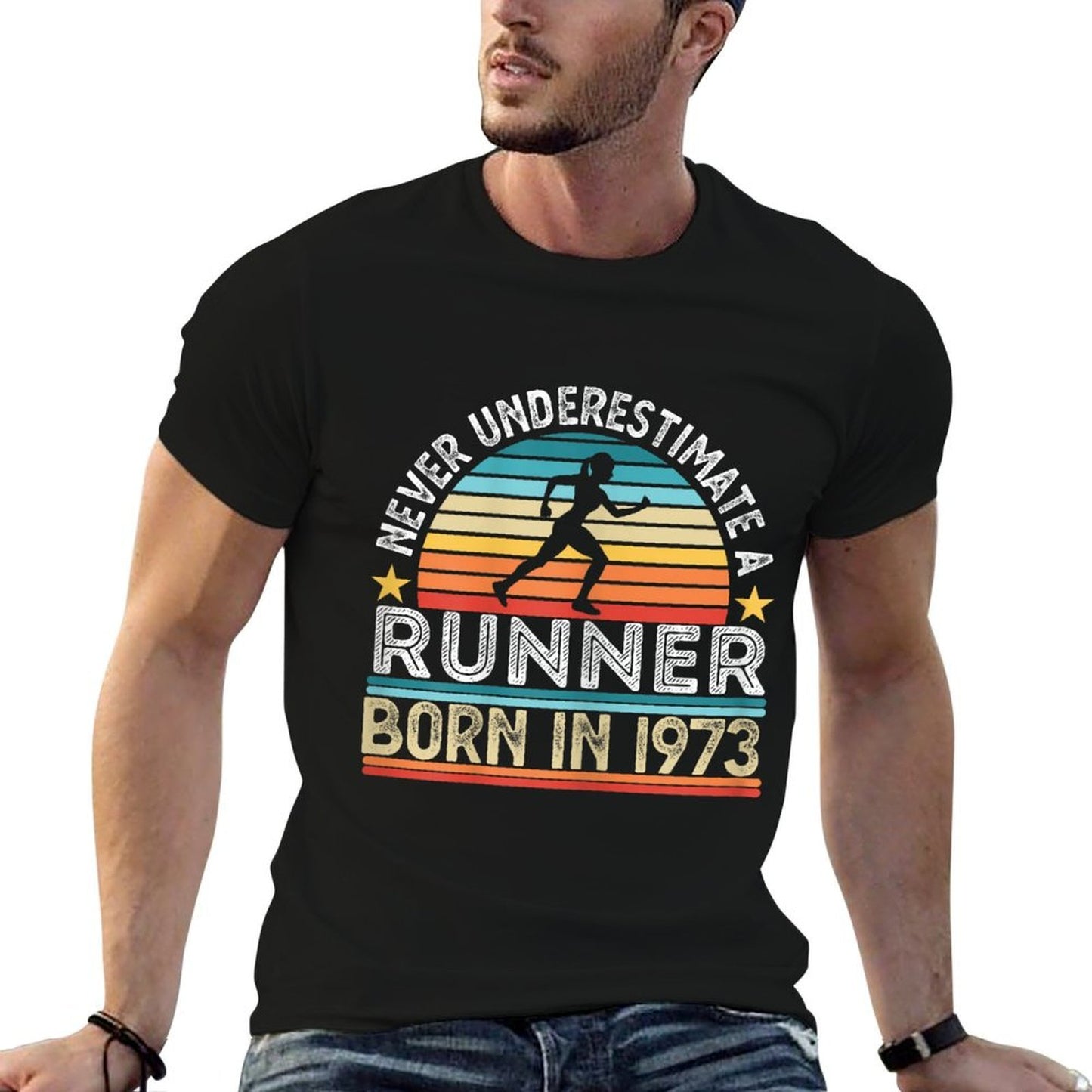 Runner Born 1973 50th Birthday Running Gifts Womens Durable T-Shirt