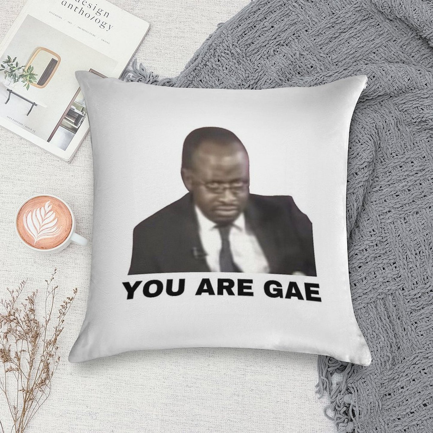 You Are Gae Meme Uganda Gay Rights Interview Viral Video Soft Home Decor Throw Pillow