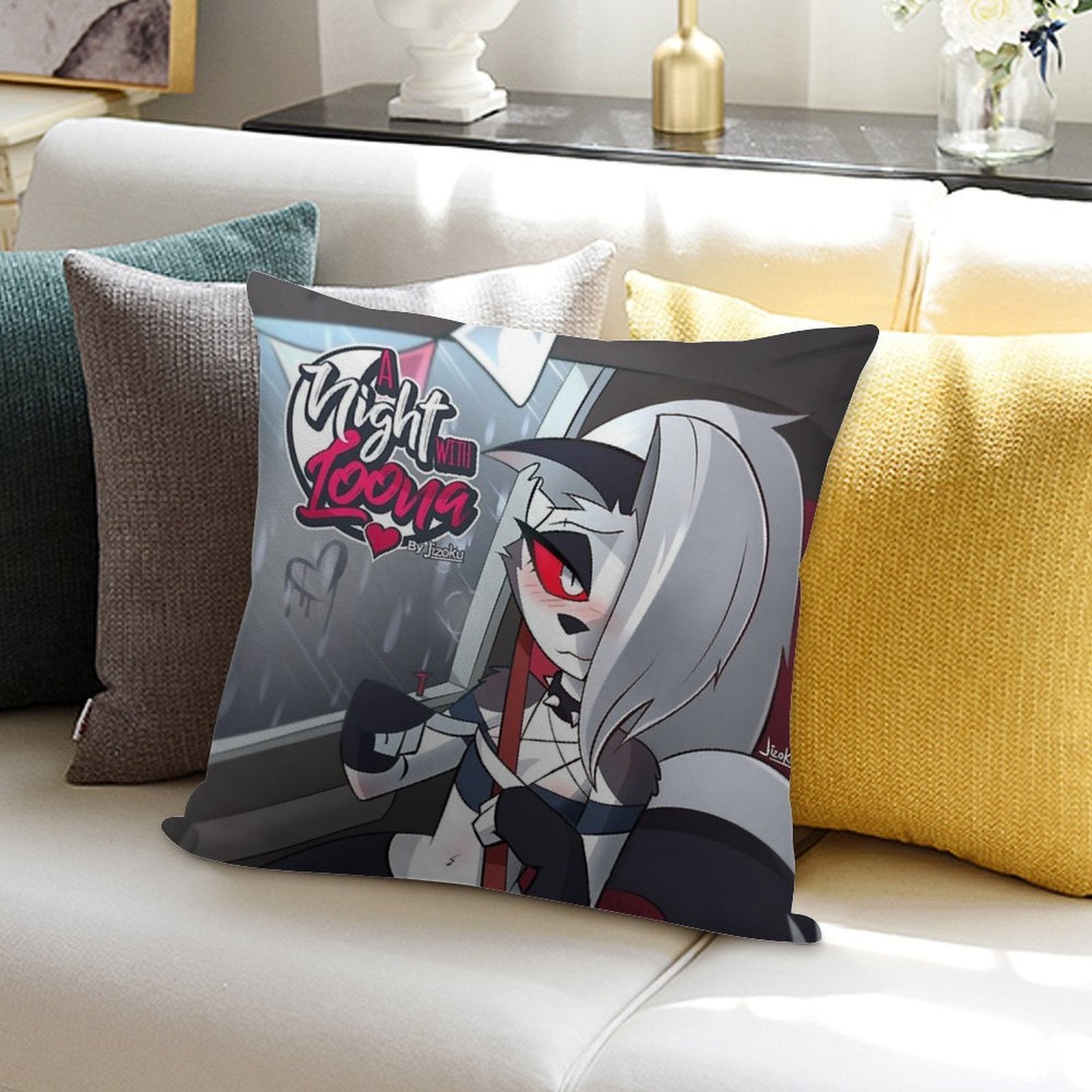 A Night with Loona Cover Soft Anti-Pilling Throw Pillow