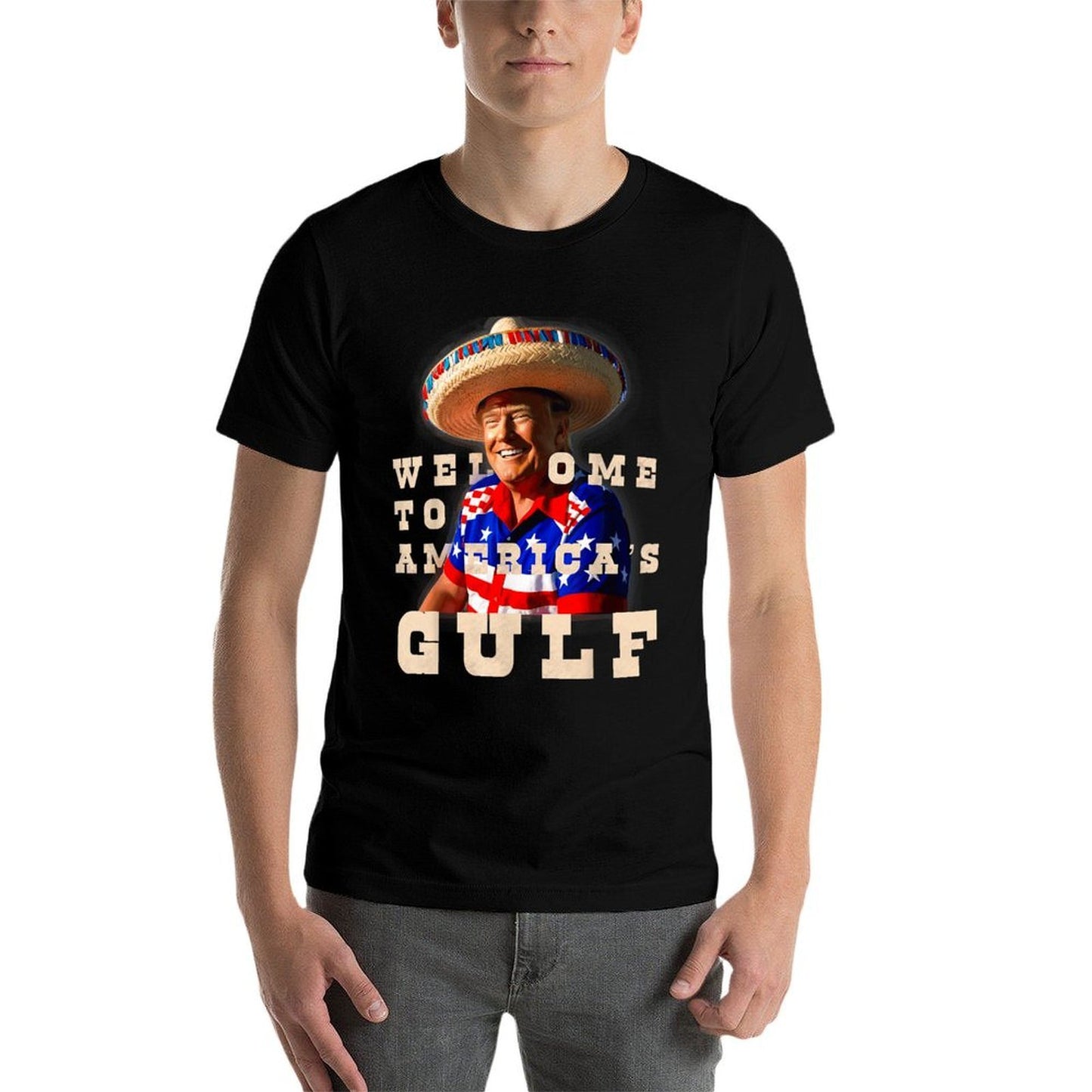 Welcome To America's Gulf Trump Mexico Parody Funny Eco-friendly Material T-Shirt
