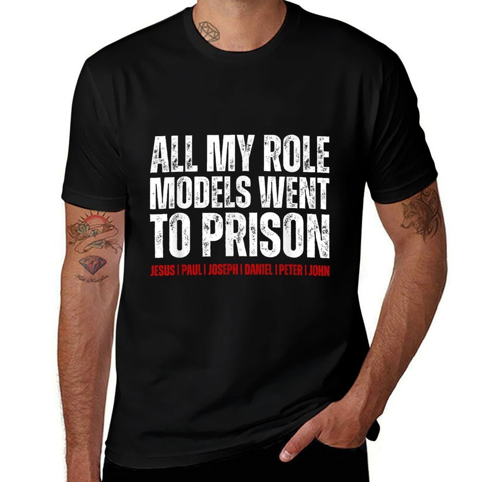 All My Role Models Went To Prison Jesus Paul Retro  Easy-care T-Shirt