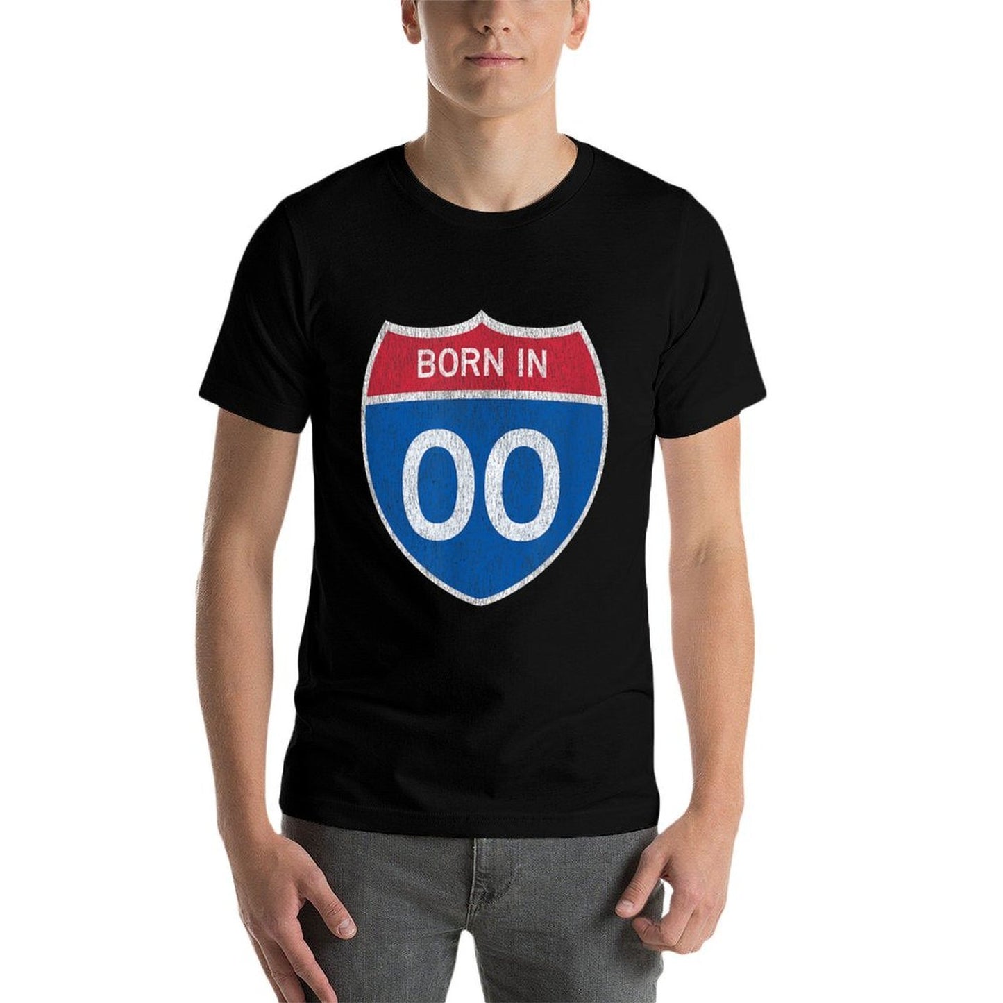 25 Year Old Classic Car Road Sign 2000 25th Birthday Stretchy T-Shirt