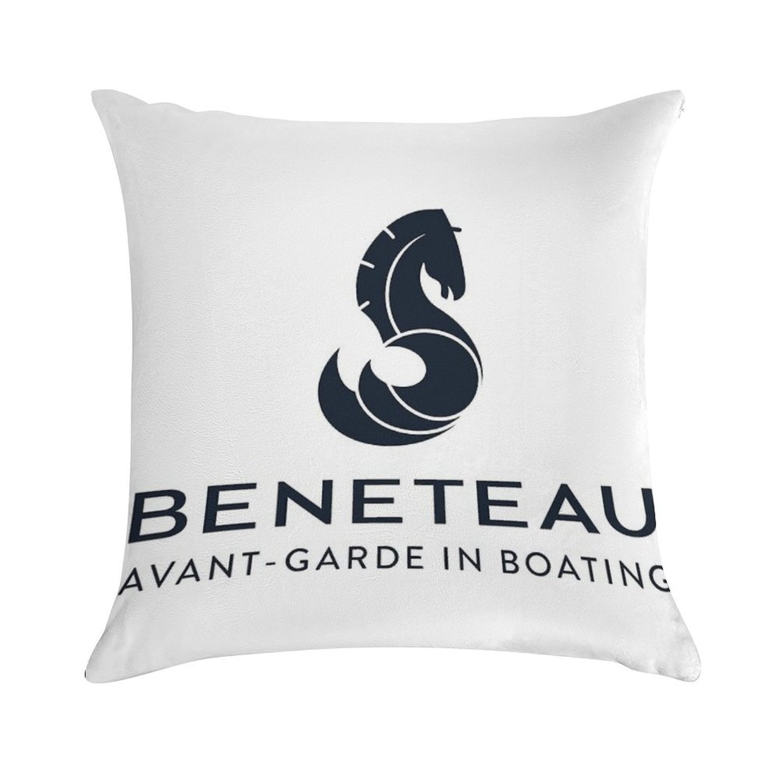 Beneteau Yachts Logo Fishing Boats Soft Anti-Pilling Throw Pillow