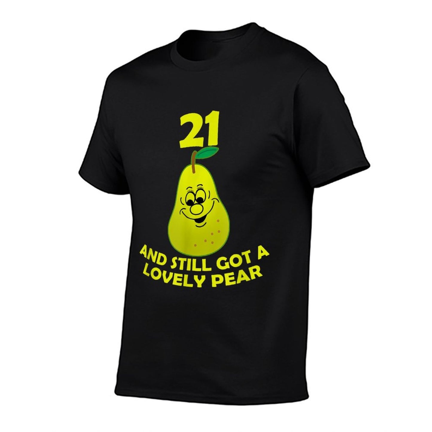 21 And Still Got A Lovely Pear Funny 21st Birthday Oversized Silhouette T-Shirt