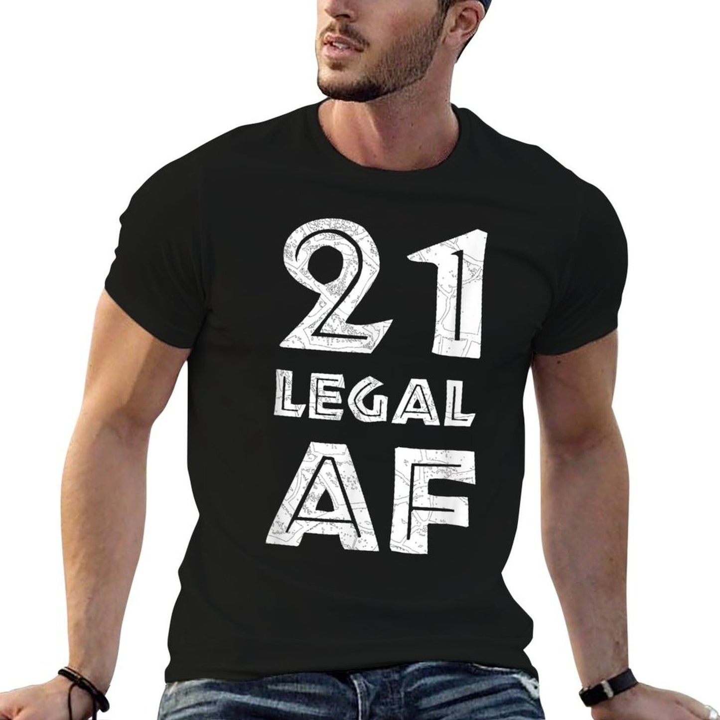 21 Legal AF - Funny 21st Birthday Gift T Summer-ready Fabric T-Shirt