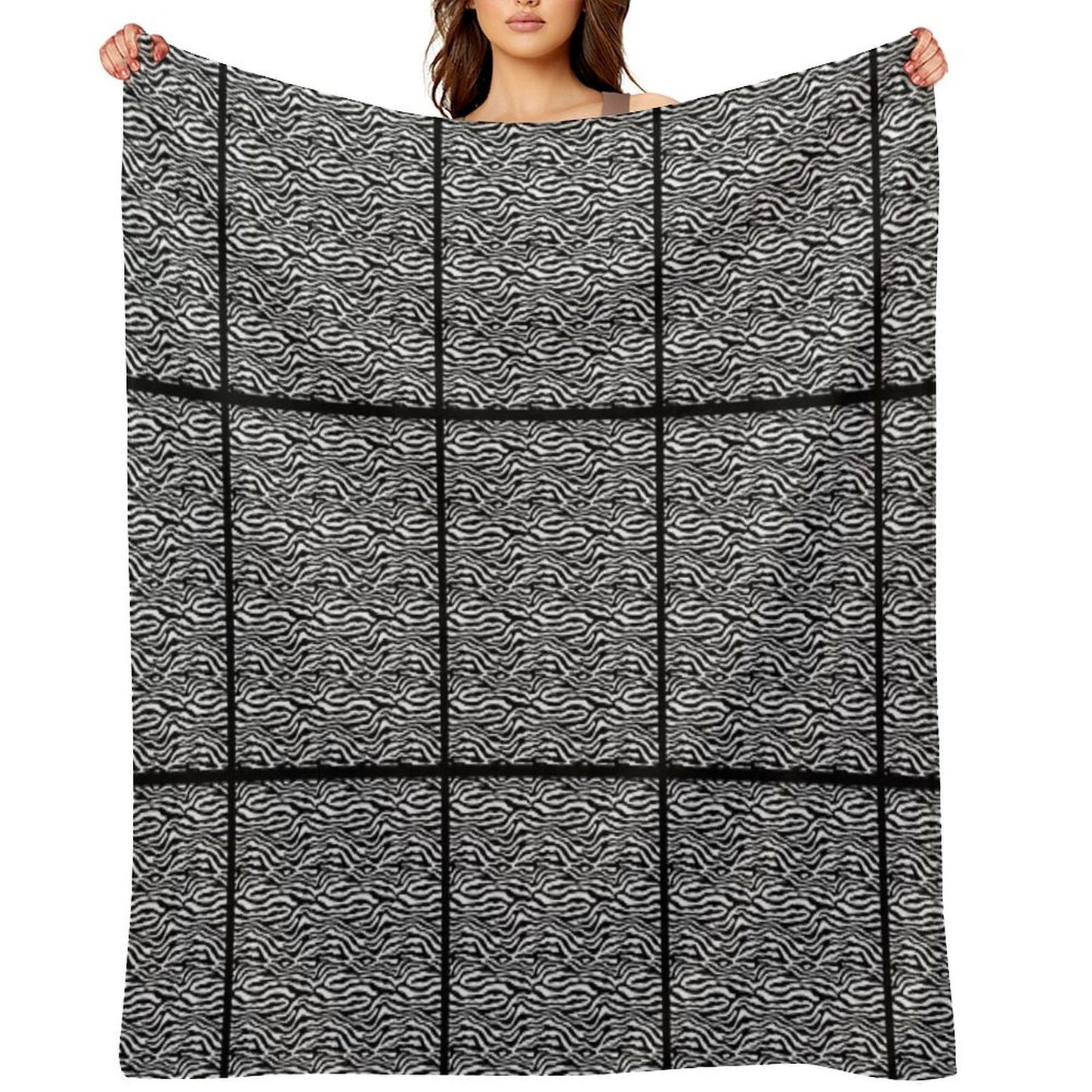 Zebra Allover Print Phone Case Easy Care Throw Blanket