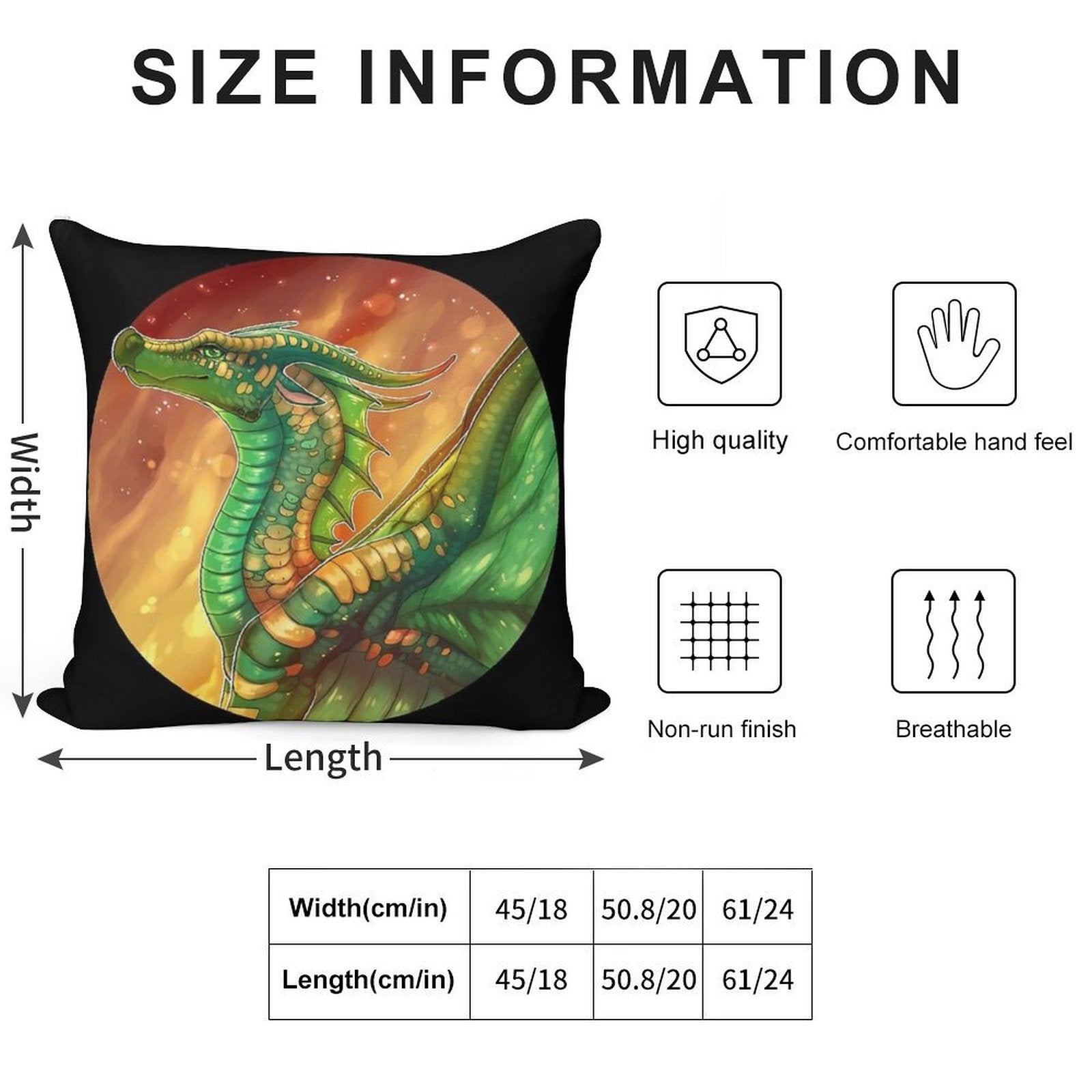 Wings of Fire - Sundew Soft Hidden Zipper Throw Pillow