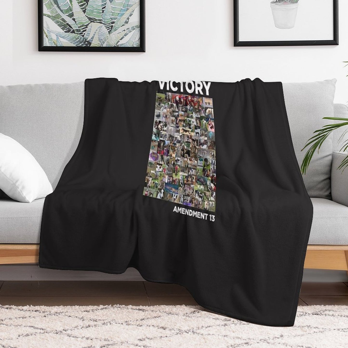 Victory - Amendment 13 in Color Essential T-Shirt Wrinkle-free Throw Blanket
