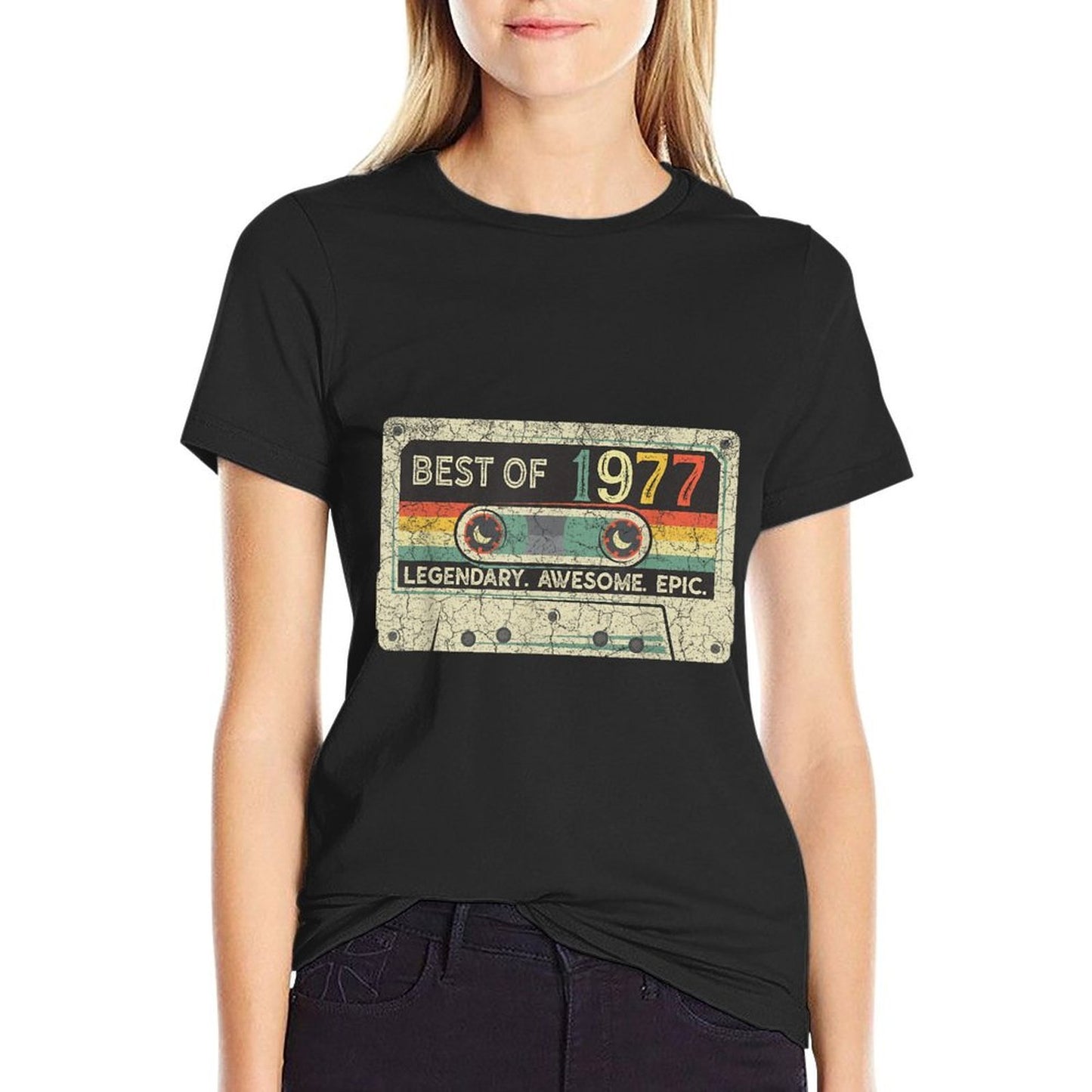 Vintage 1977 Limited Edition Cassette Tape 45th Birthday Wrinkle-resistant T-Shirt