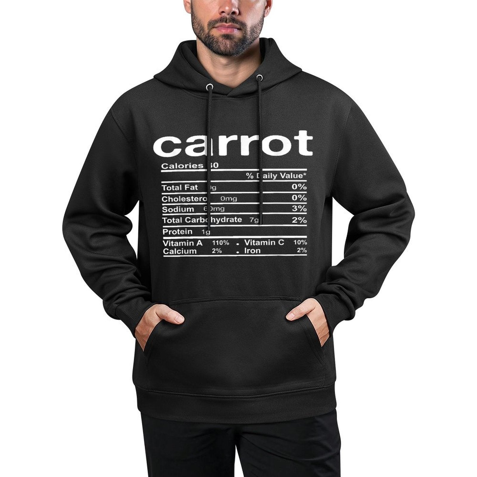 Carrot Nutrition Facts Funny Thanksgiving Christmas Unisex Design Hoodie