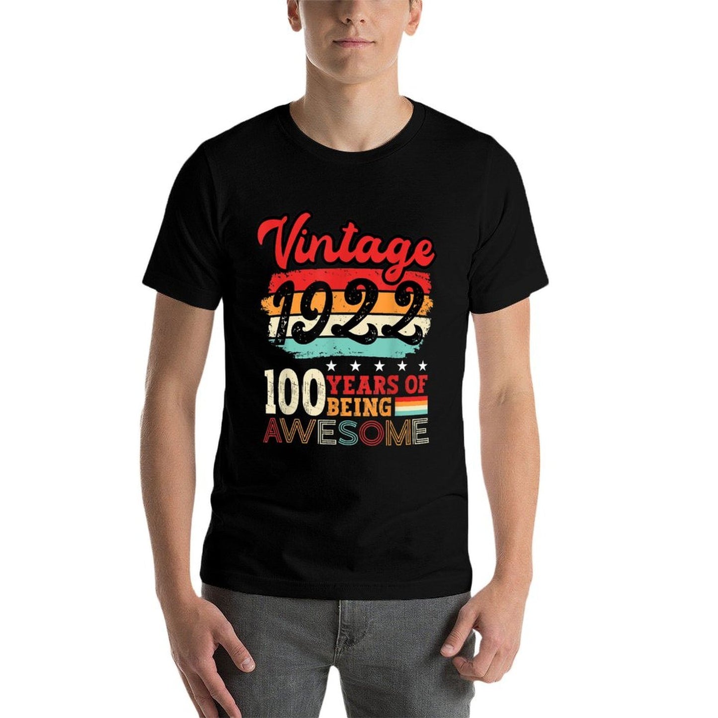 Vintage 1922 100th Birthday Legend BDay 100 Year Old Slim-fit Cut T-Shirt