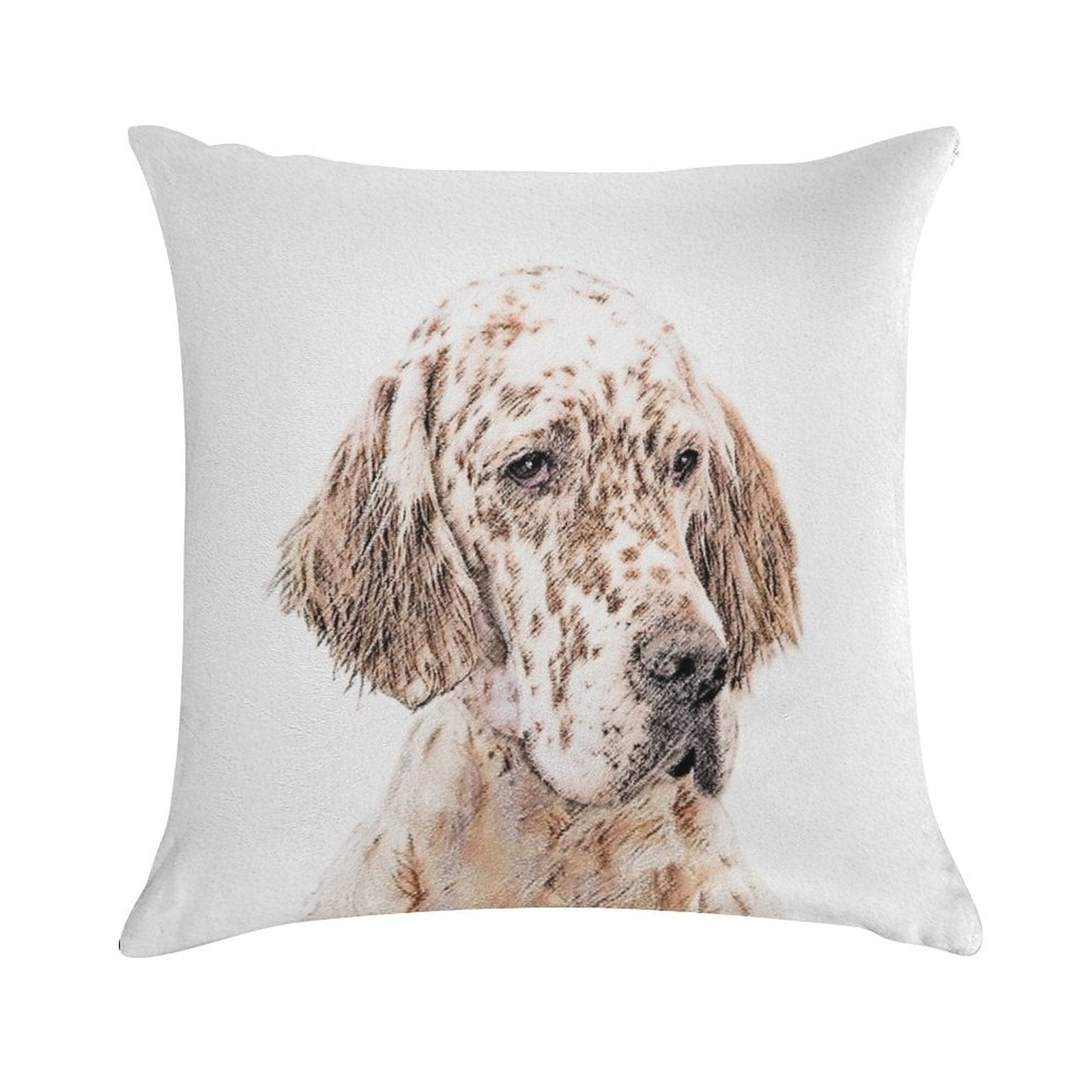 English Setter (Orange Belton) Soft Warmth Comfort Throw Pillow