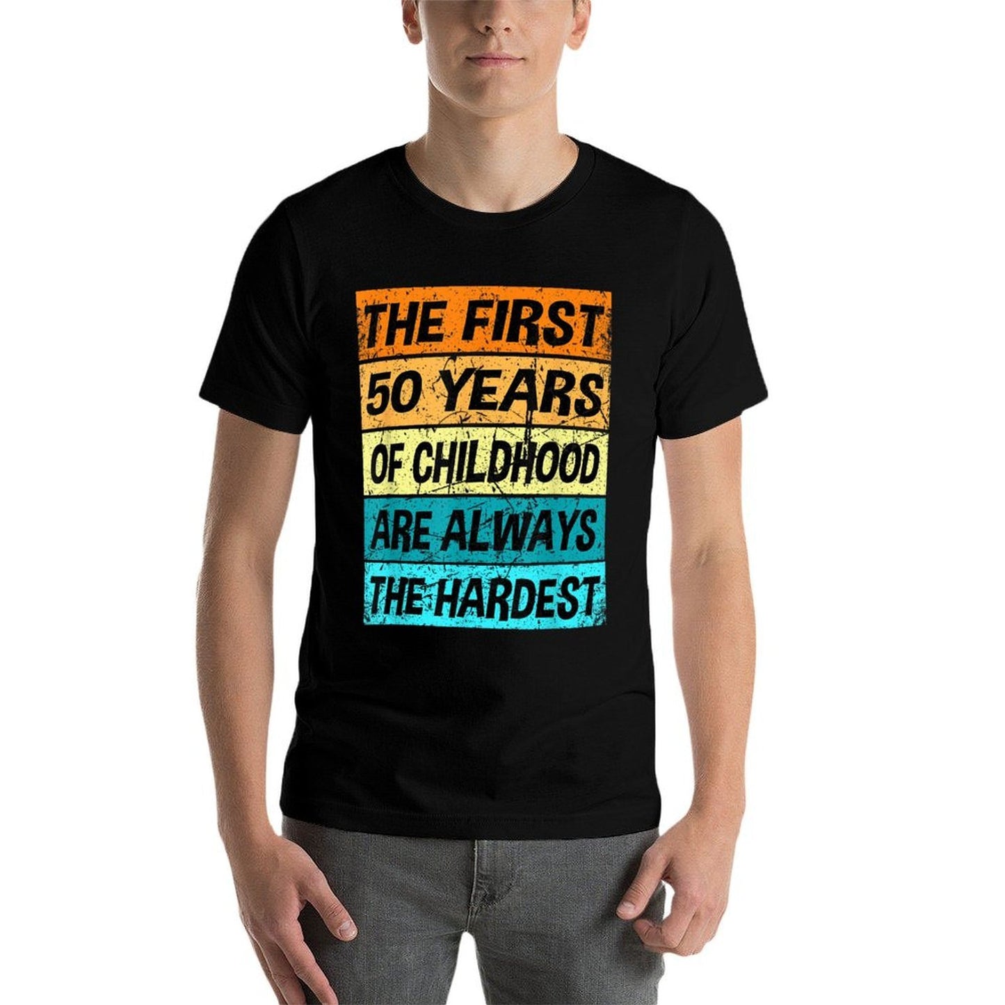 Retro The First 50 Years Childhood Hardest 50th Birthday  Soft T-Shirt