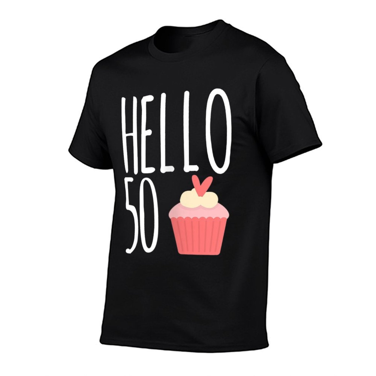 Womens 50th Birthday Gift Idea For Her Hello 50 Cupcake  Durable T-Shirt