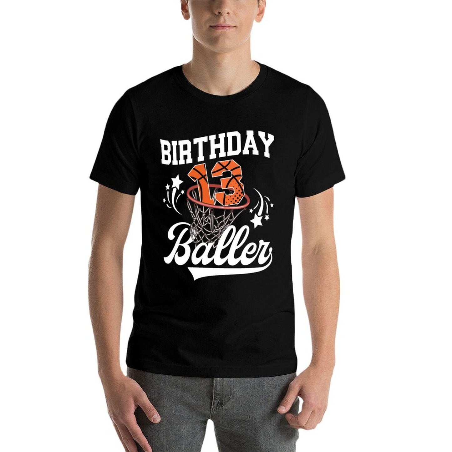 13th Basketball Birthday Thirteen Year Old Basketball Player Odor-resistant T-Shirt