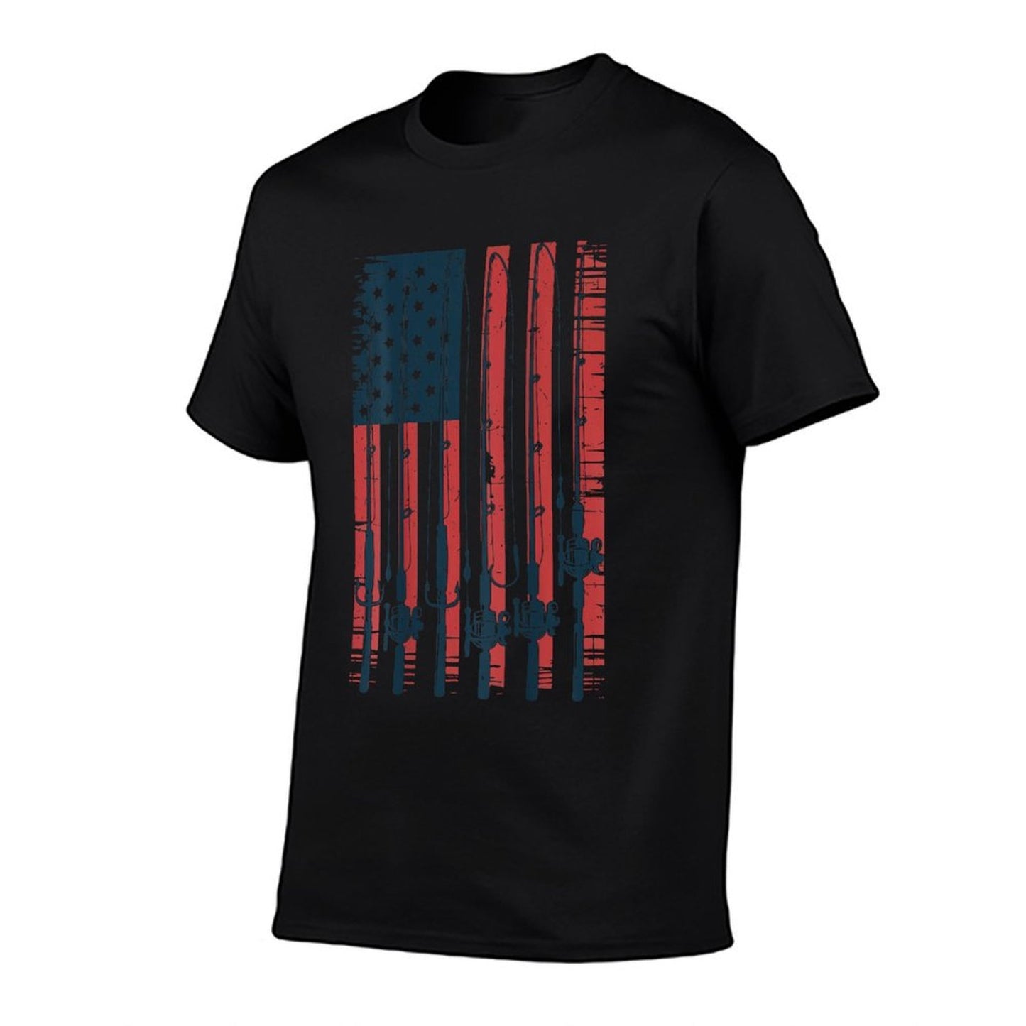 Youth Boy 4th July American Fishing Pole On-Back Mens Classic T-Shirt