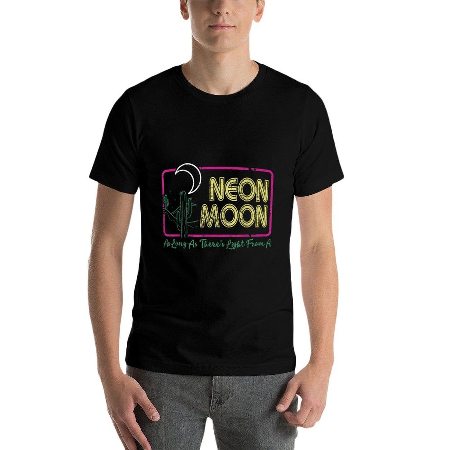 Vintage Retro Neon Moons Funny Lyrics Music 70s Cactus Comfortable T-Shirt