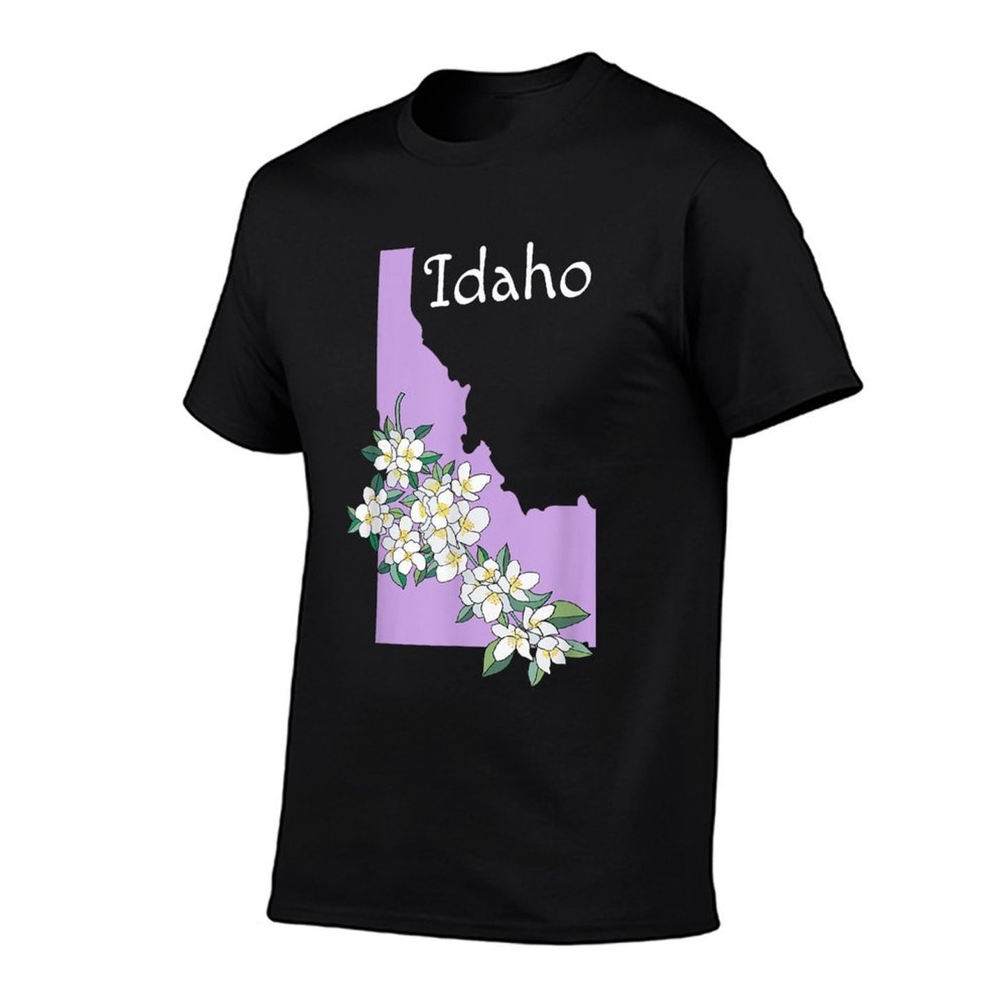State of Idaho Syringa Flower Polyester Blend T-Shirt