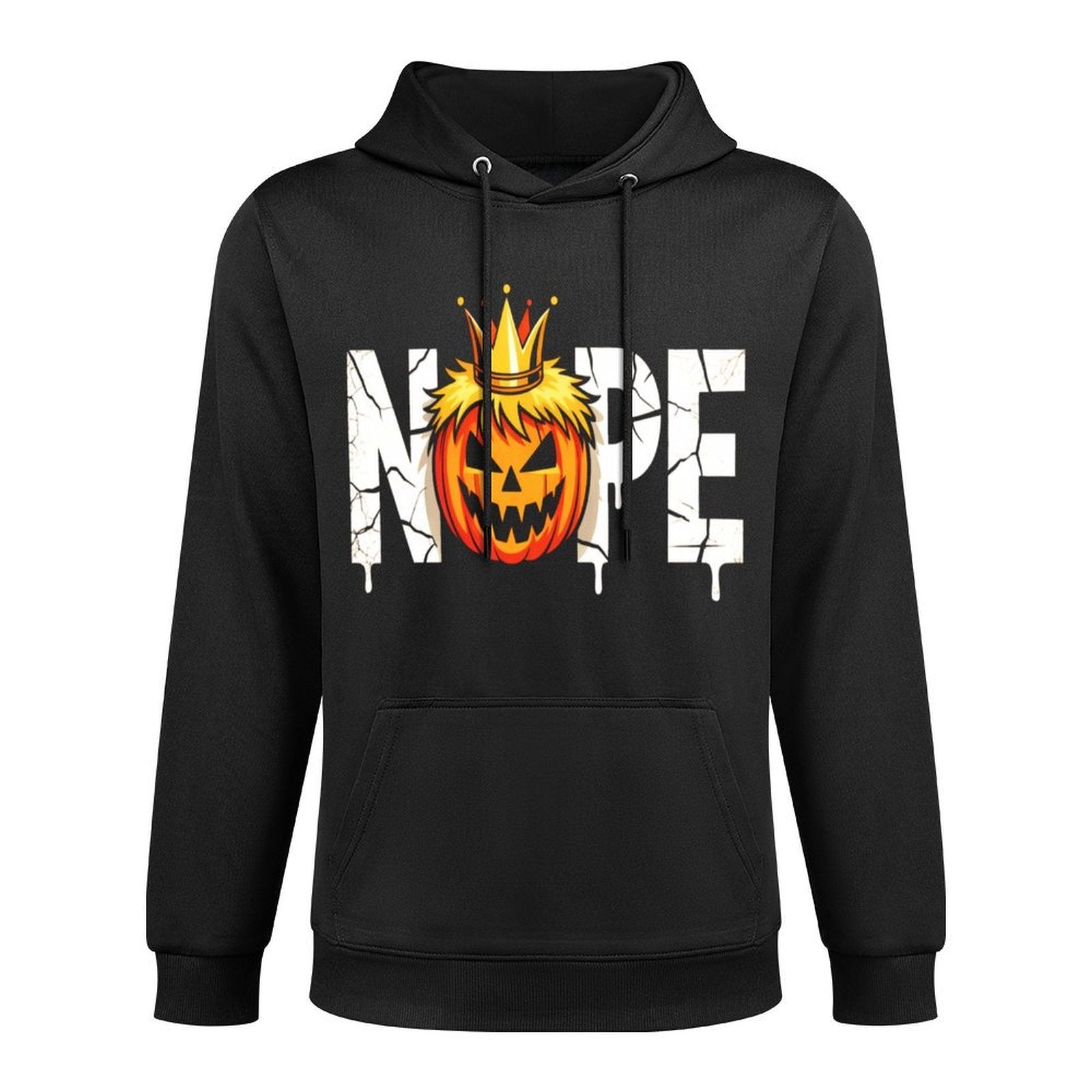 Funny No Kings Halloween 2025 Distressed USA Machine Washable Hoodie