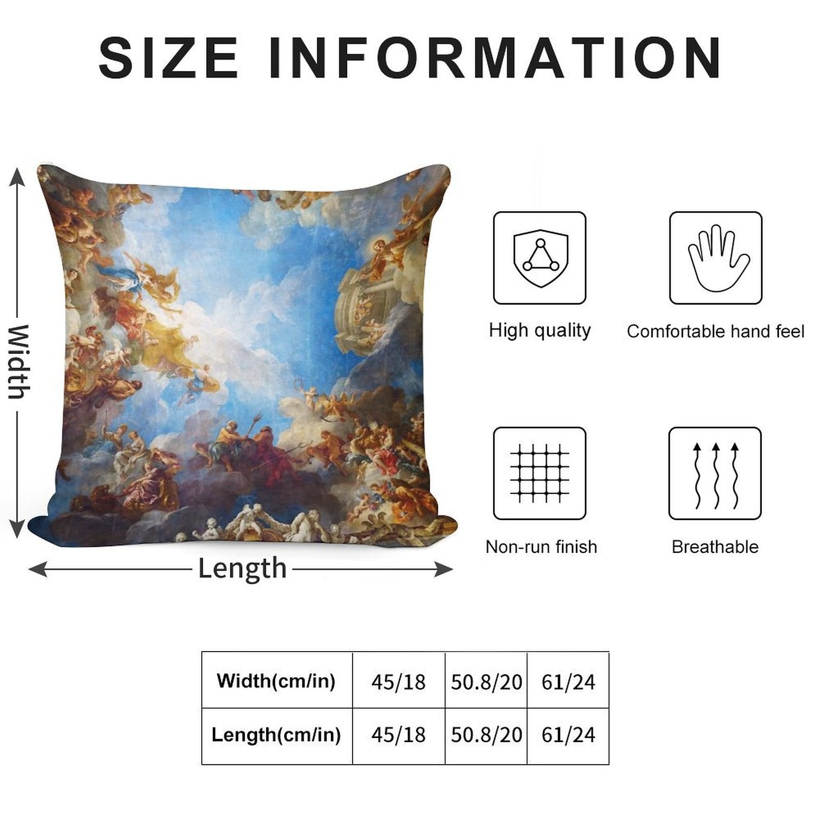 Ceiling Painting in Hercules Room of The Chateau De Versailles - France Soft Fade-Resistant Throw Pillow