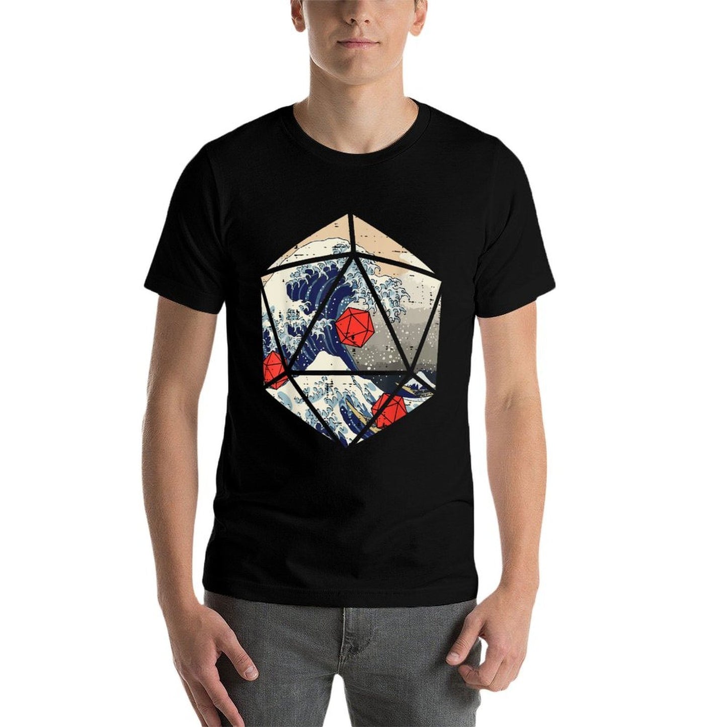RPG Japanese Great Wave Gamer Men Boys Kids Tagless Design T-Shirt
