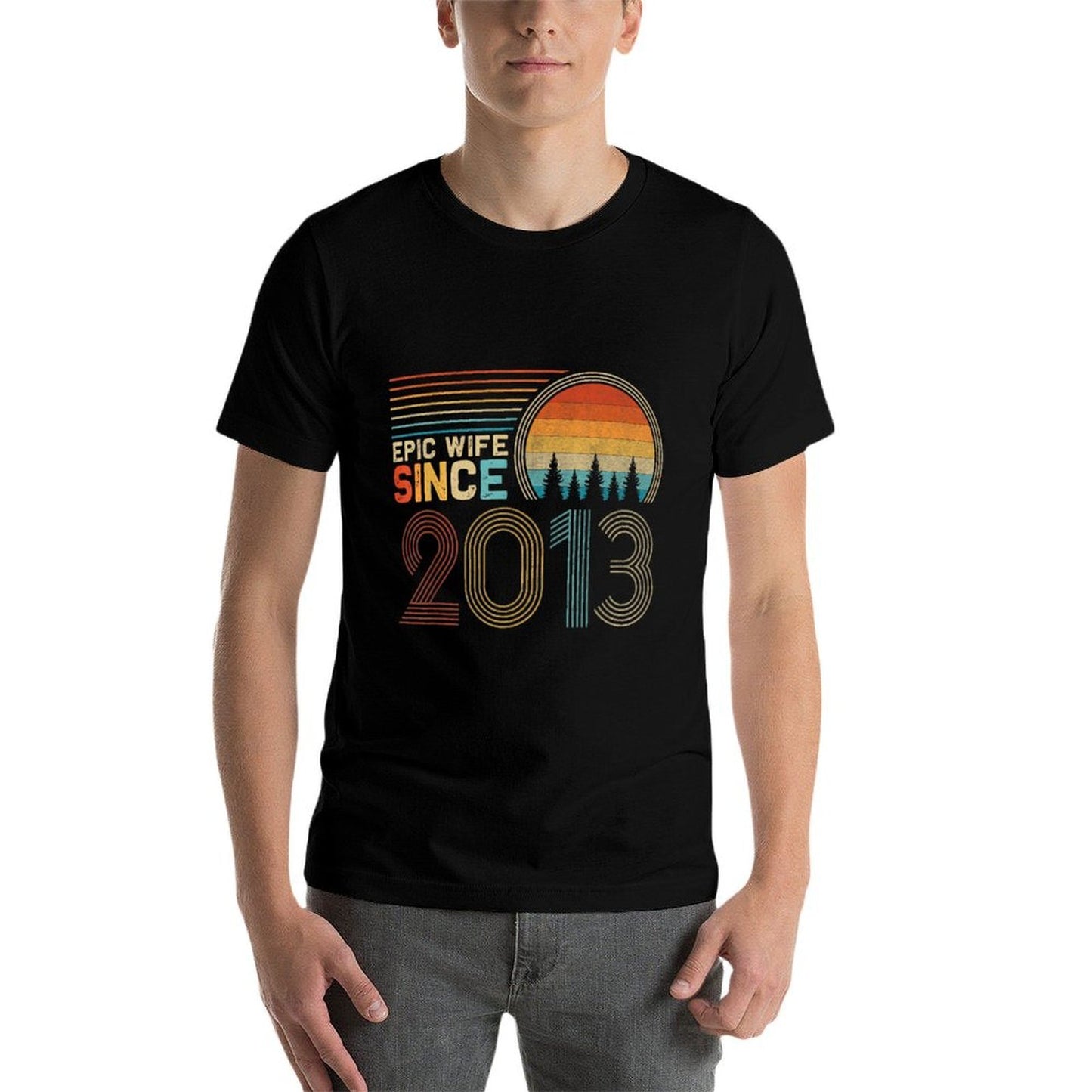 12th Wedding Anniversary for Her Funny Epic Wife Since 2013 Eco-friendly Material T-Shirt