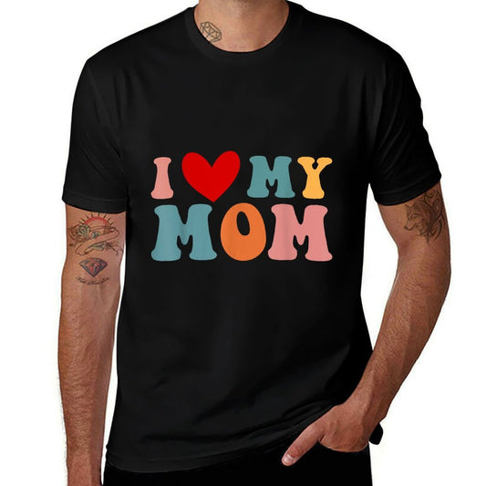 Retro I Love My Mom Best Mother in The World Mothers Day  Versatile T-Shirt