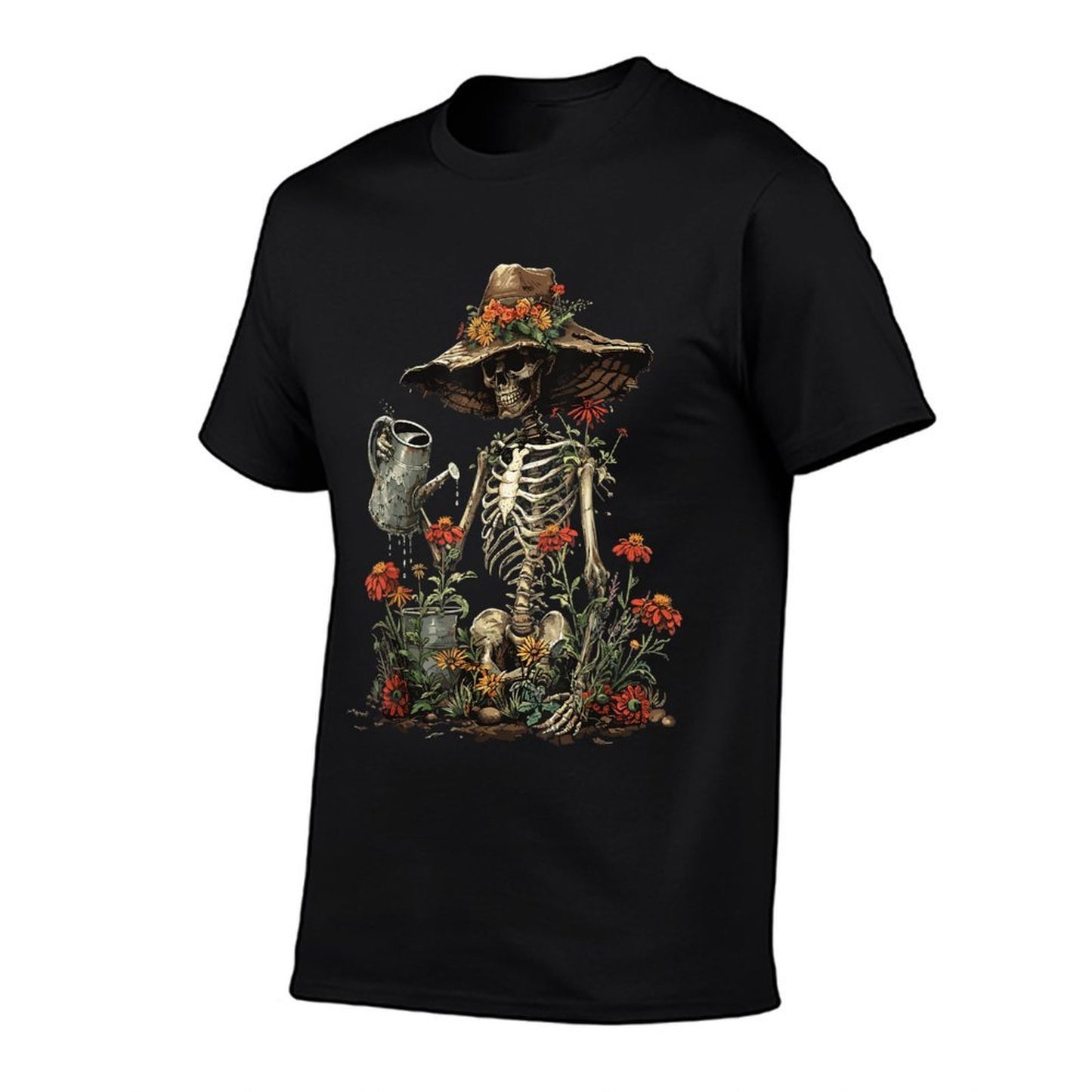 Skeleton Plants Lover Gardening Halloween Soft T-Shirt
